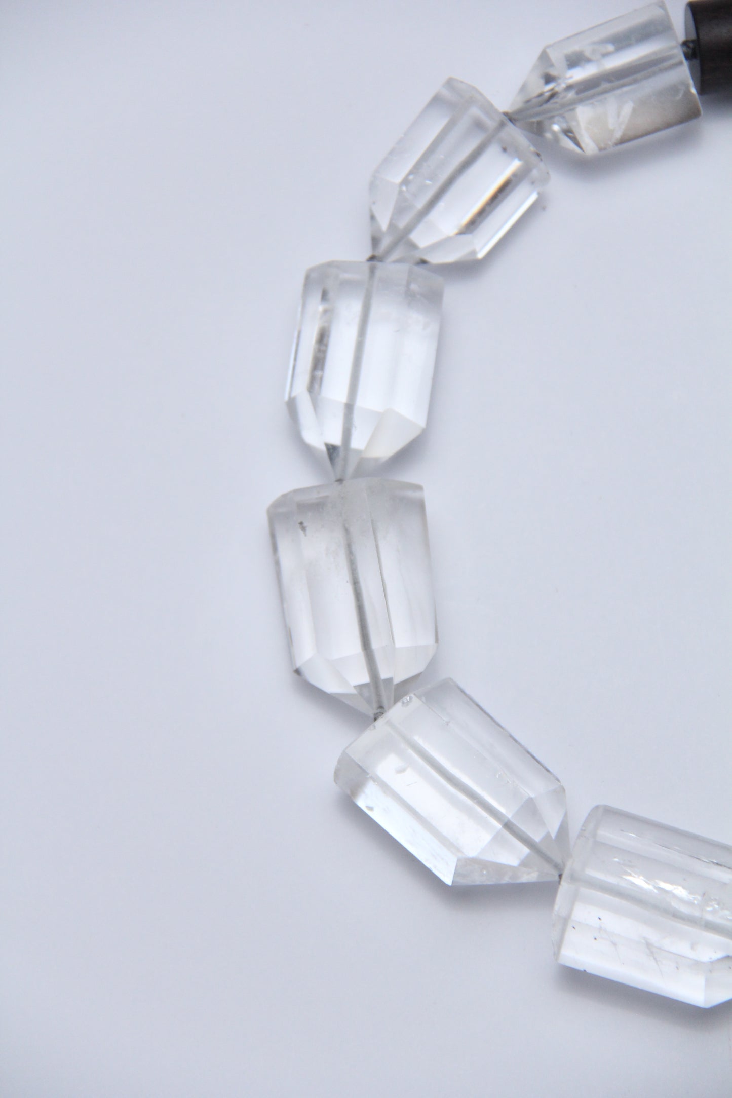 Necklace: quartz, ebony