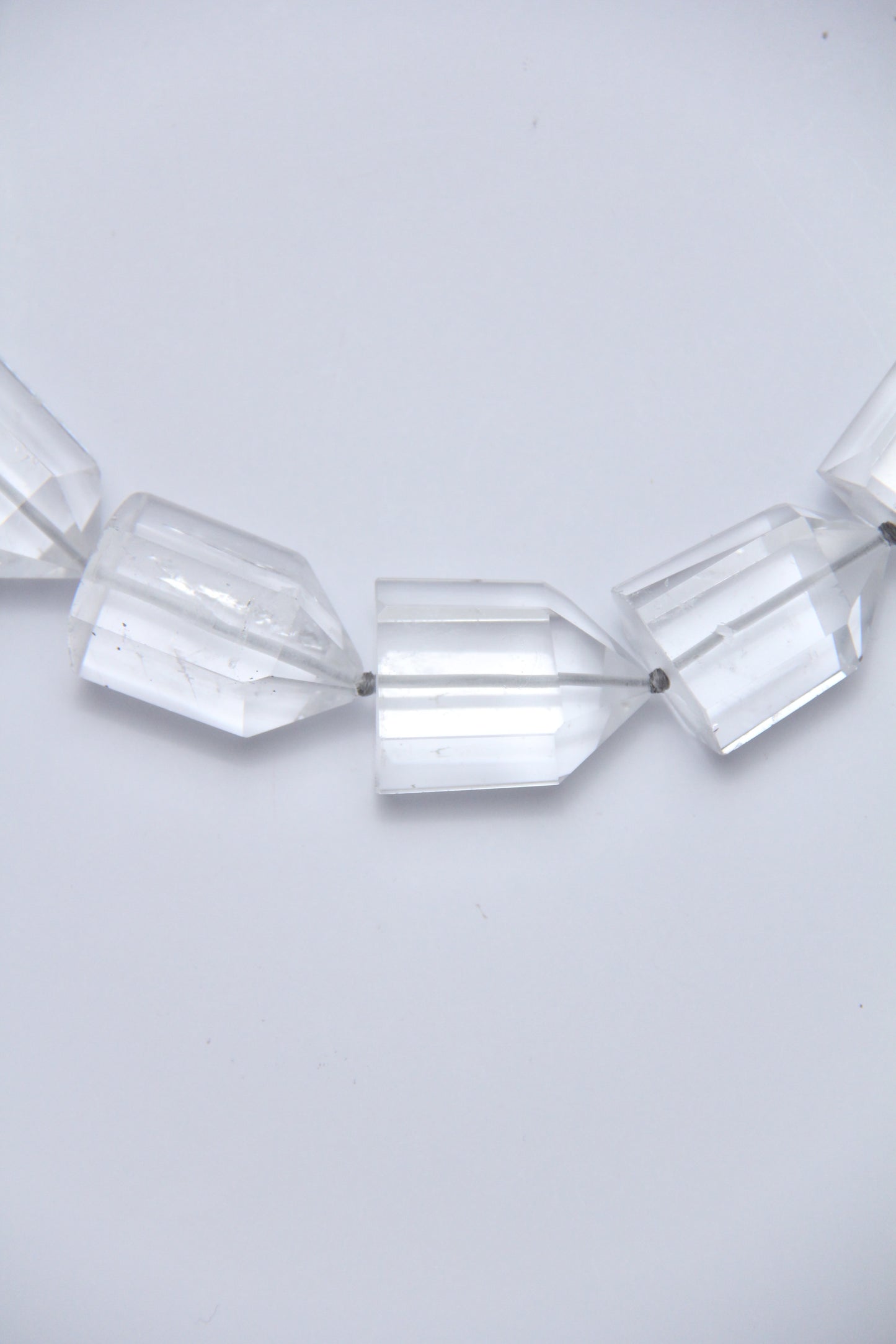 Necklace: quartz, ebony