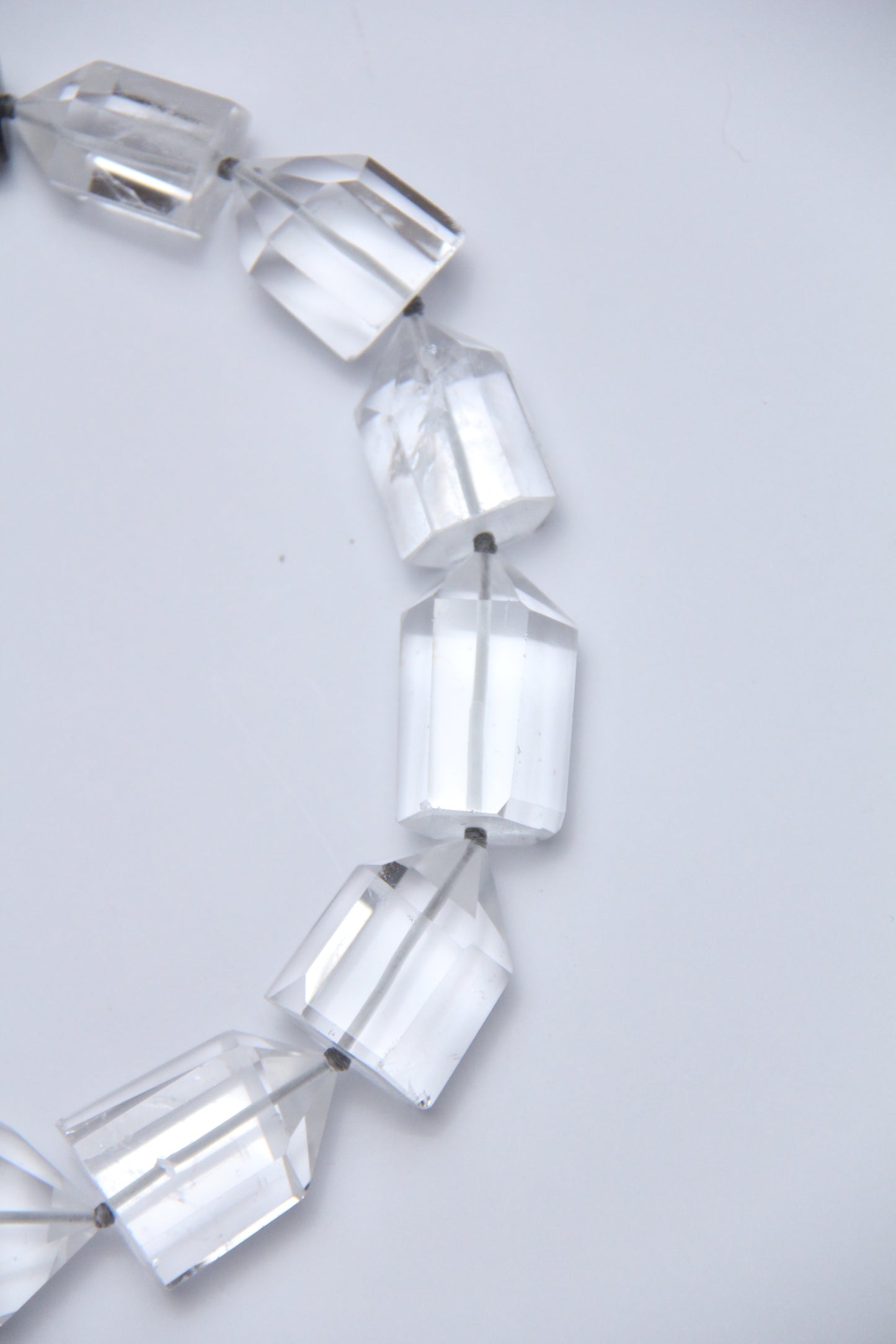 Necklace: quartz, ebony