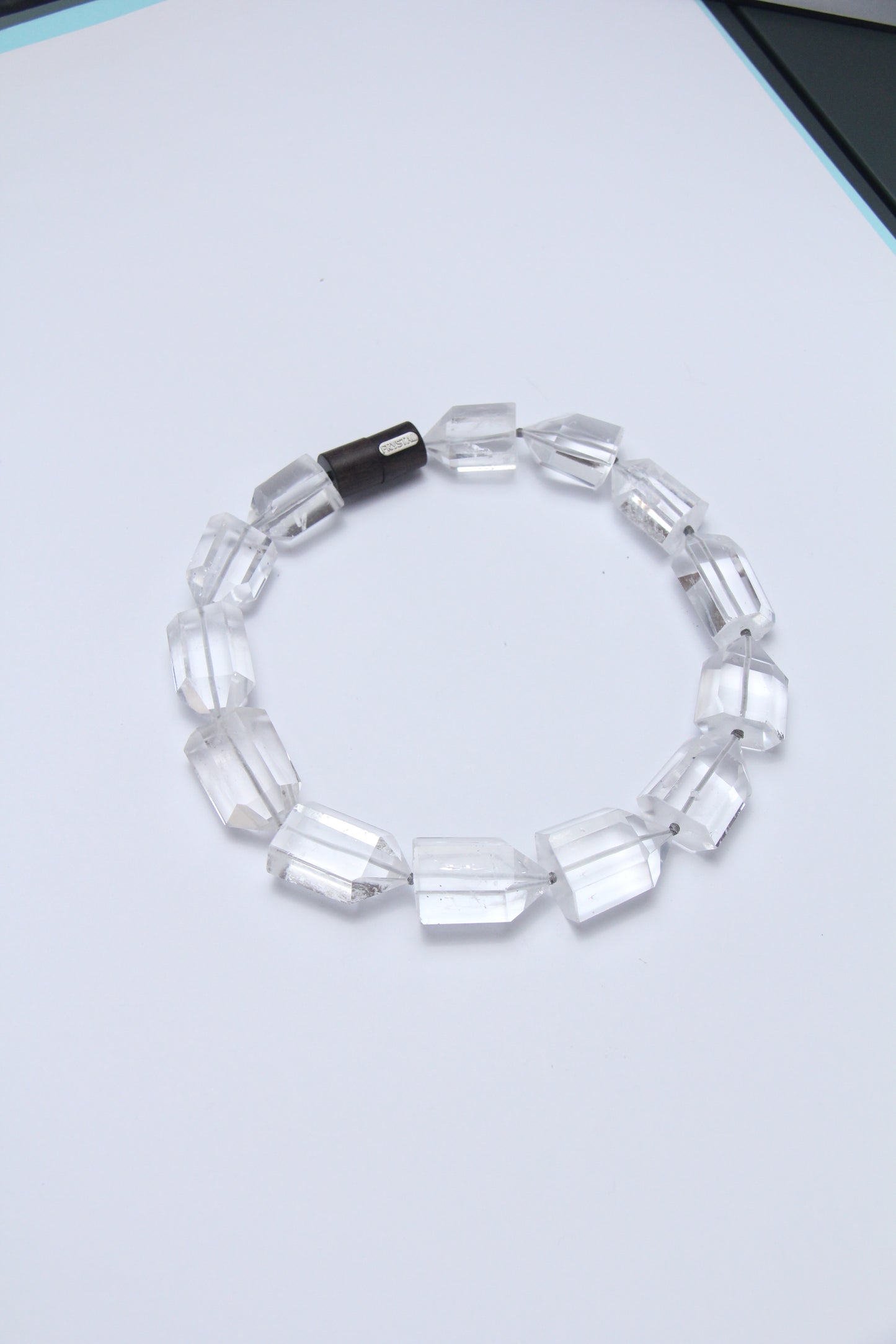 Necklace: quartz, ebony