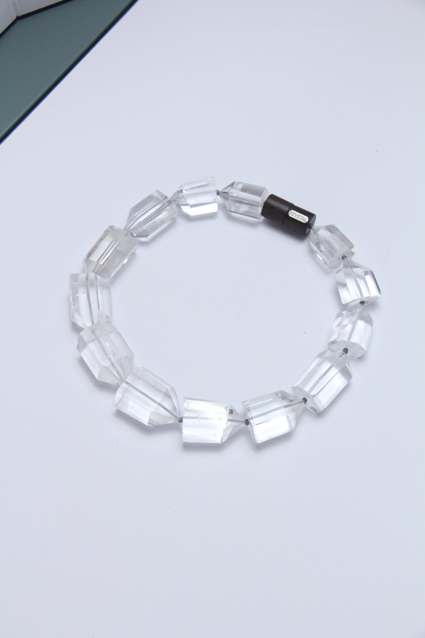 Necklace: quartz, ebony