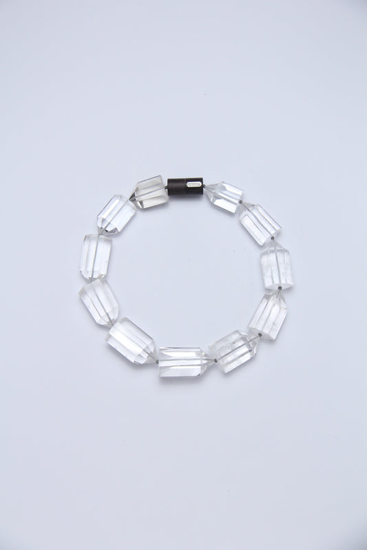 Necklace: quartz, ebony