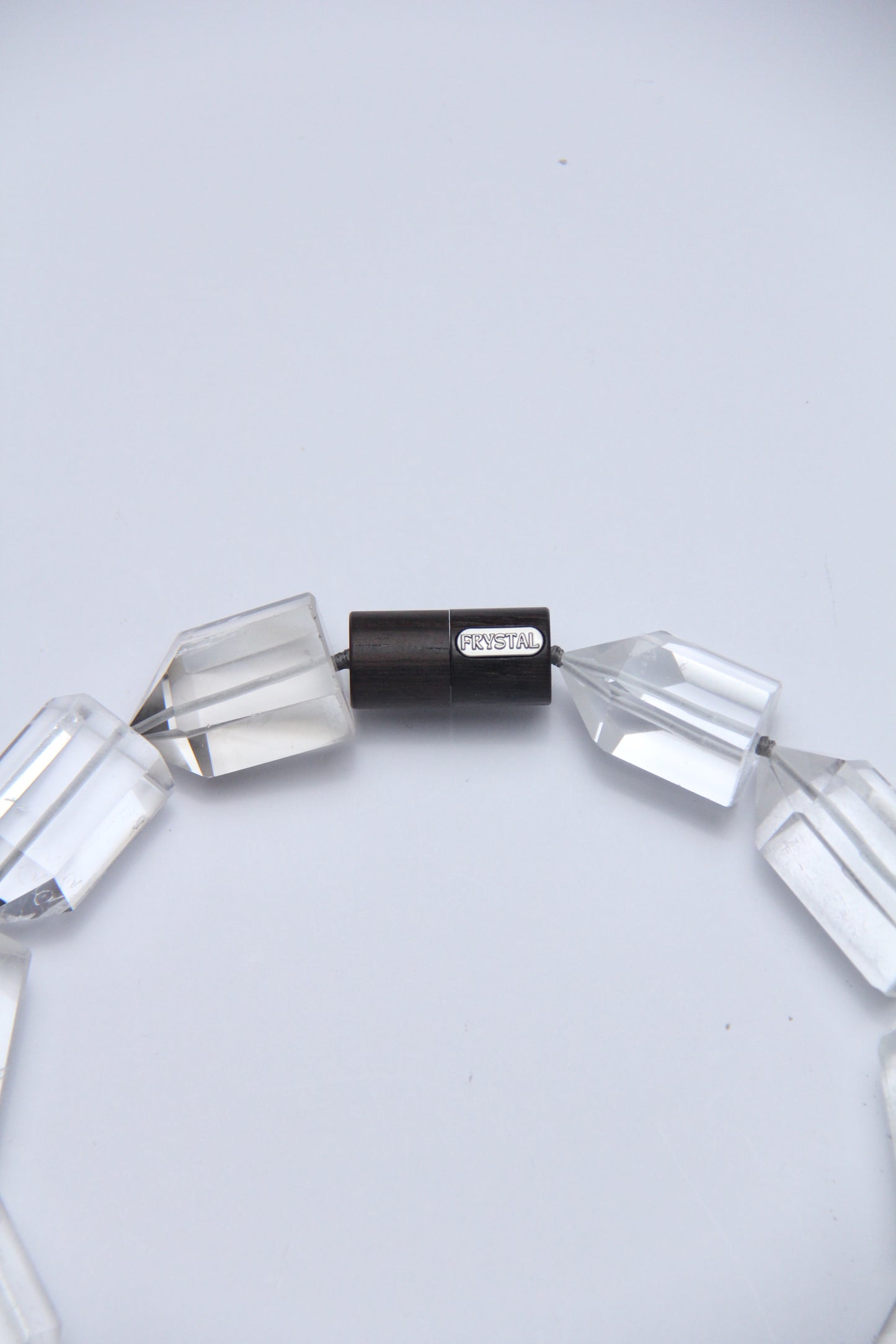 Necklace: quartz, ebony