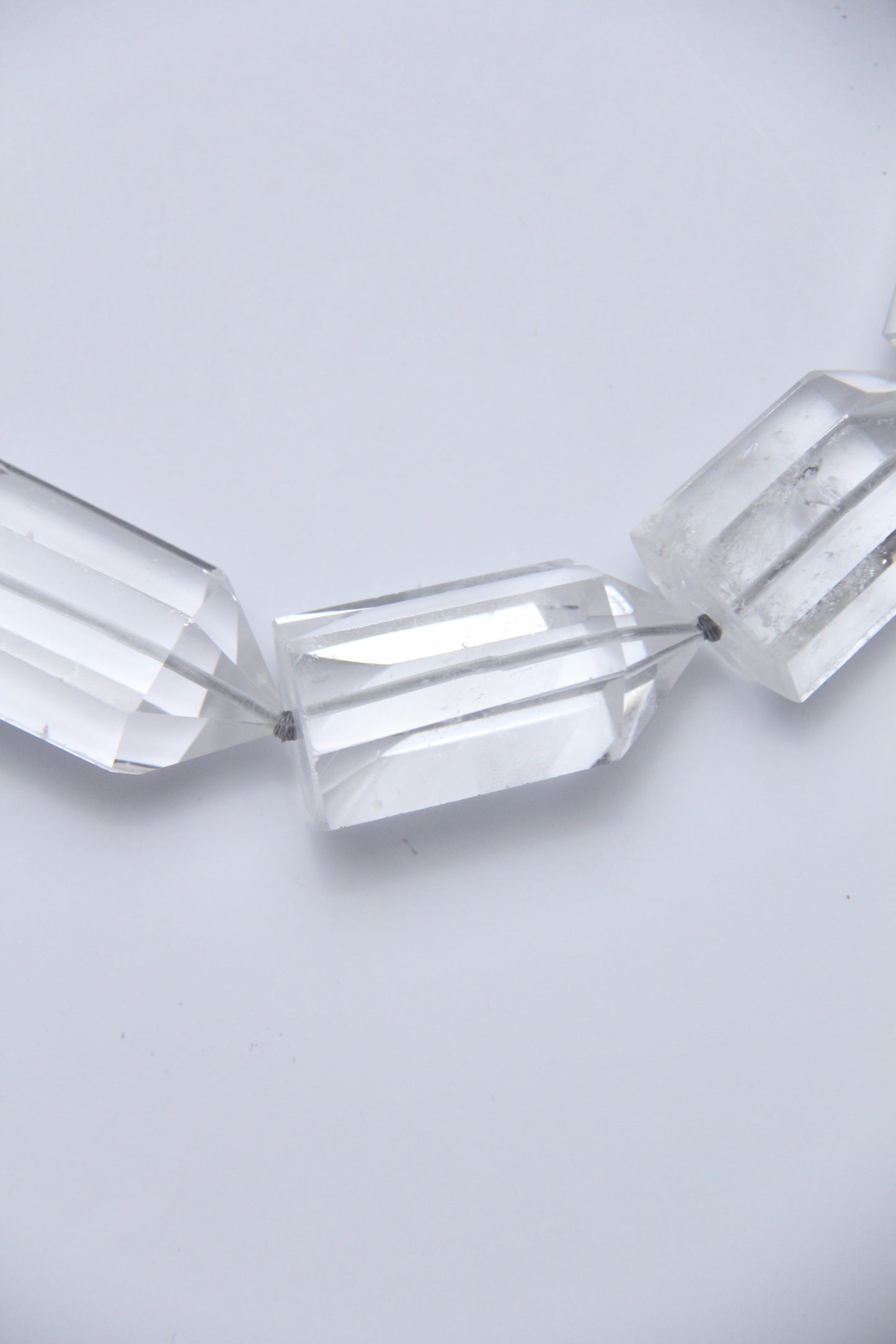 Necklace: quartz, ebony