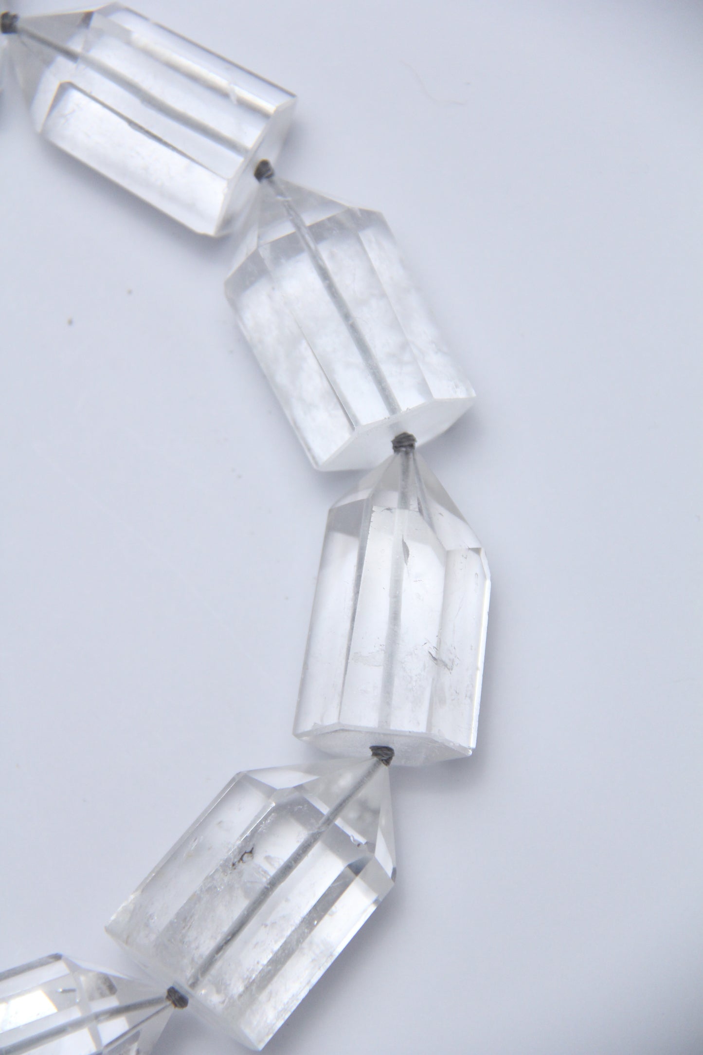 Necklace: quartz, ebony