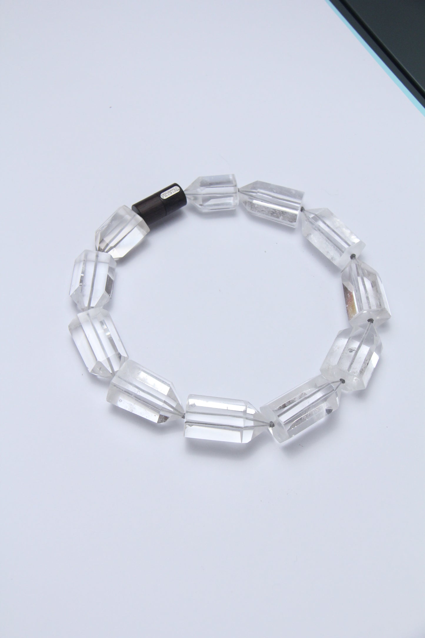 Necklace: quartz, ebony