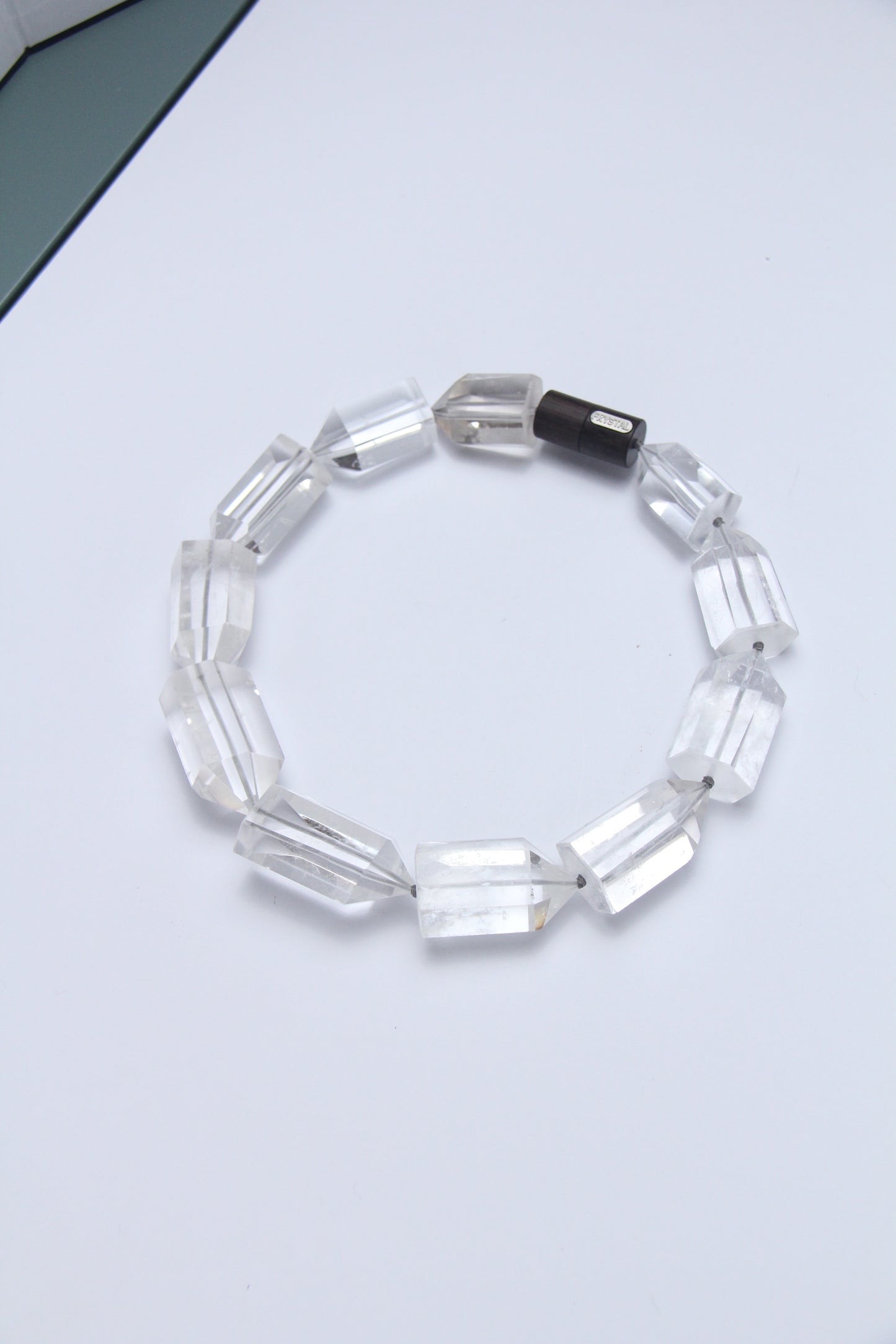 Necklace: quartz, ebony