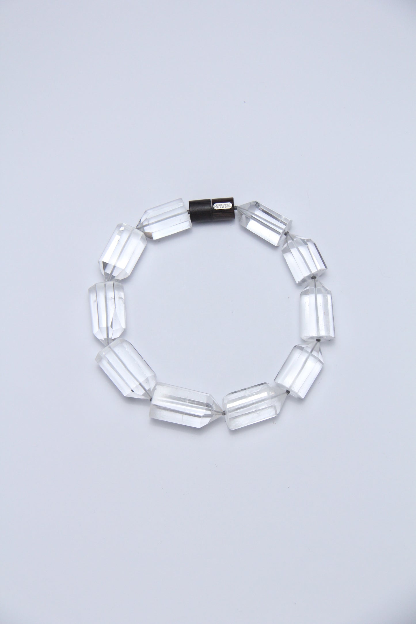 Necklace: quartz, ebony