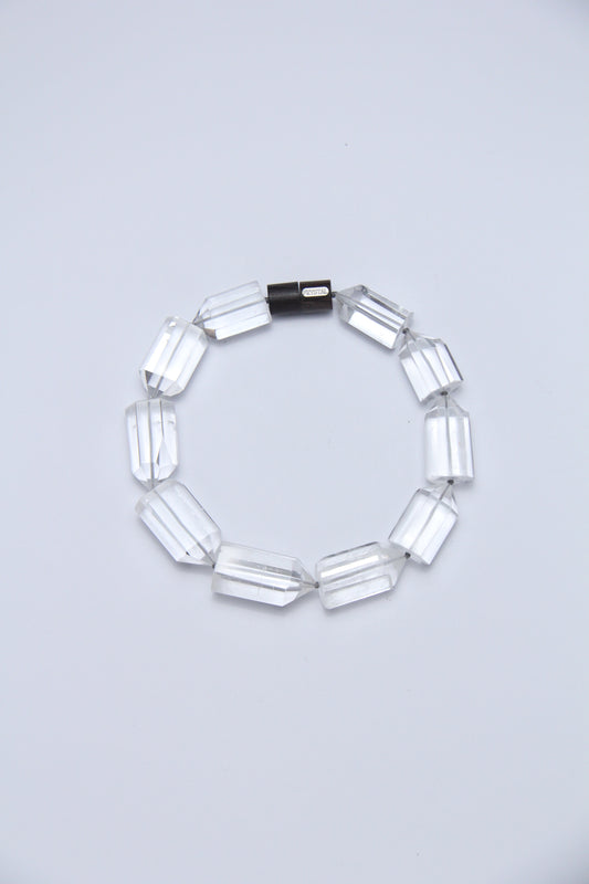 Necklace: quartz, ebony