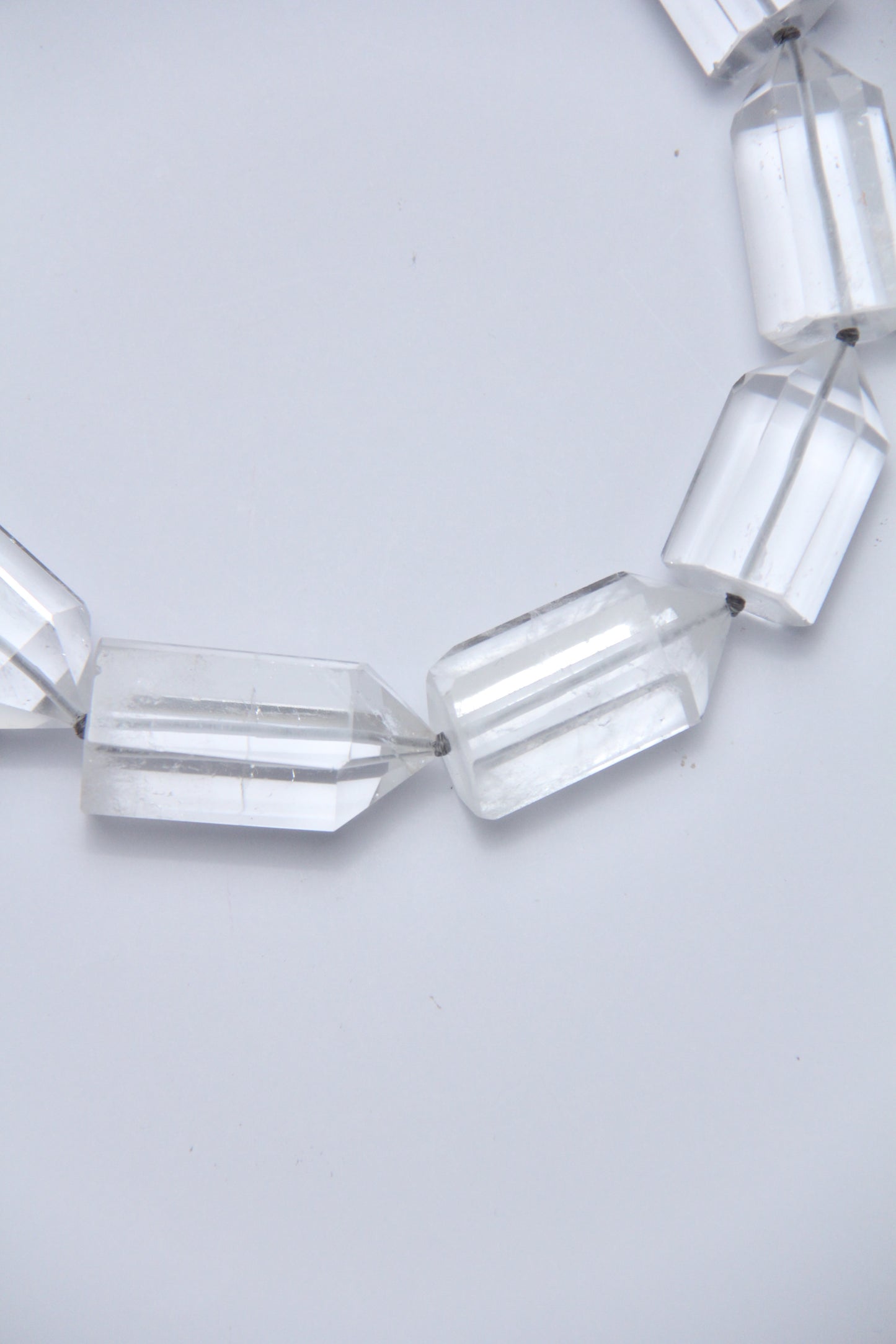 Necklace: quartz, ebony