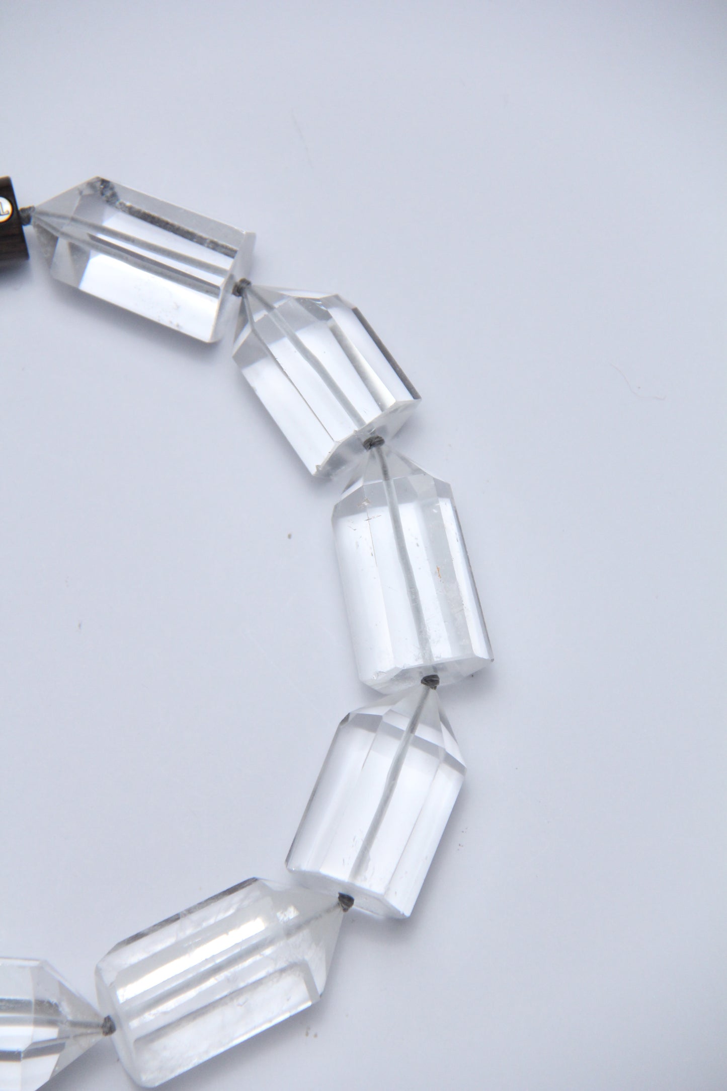 Necklace: quartz, ebony