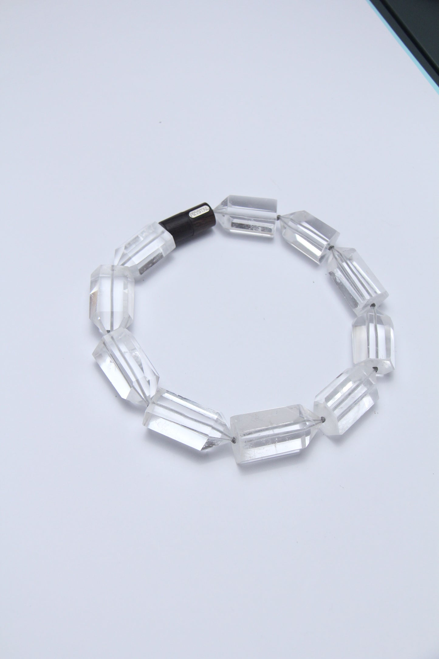 Necklace: quartz, ebony