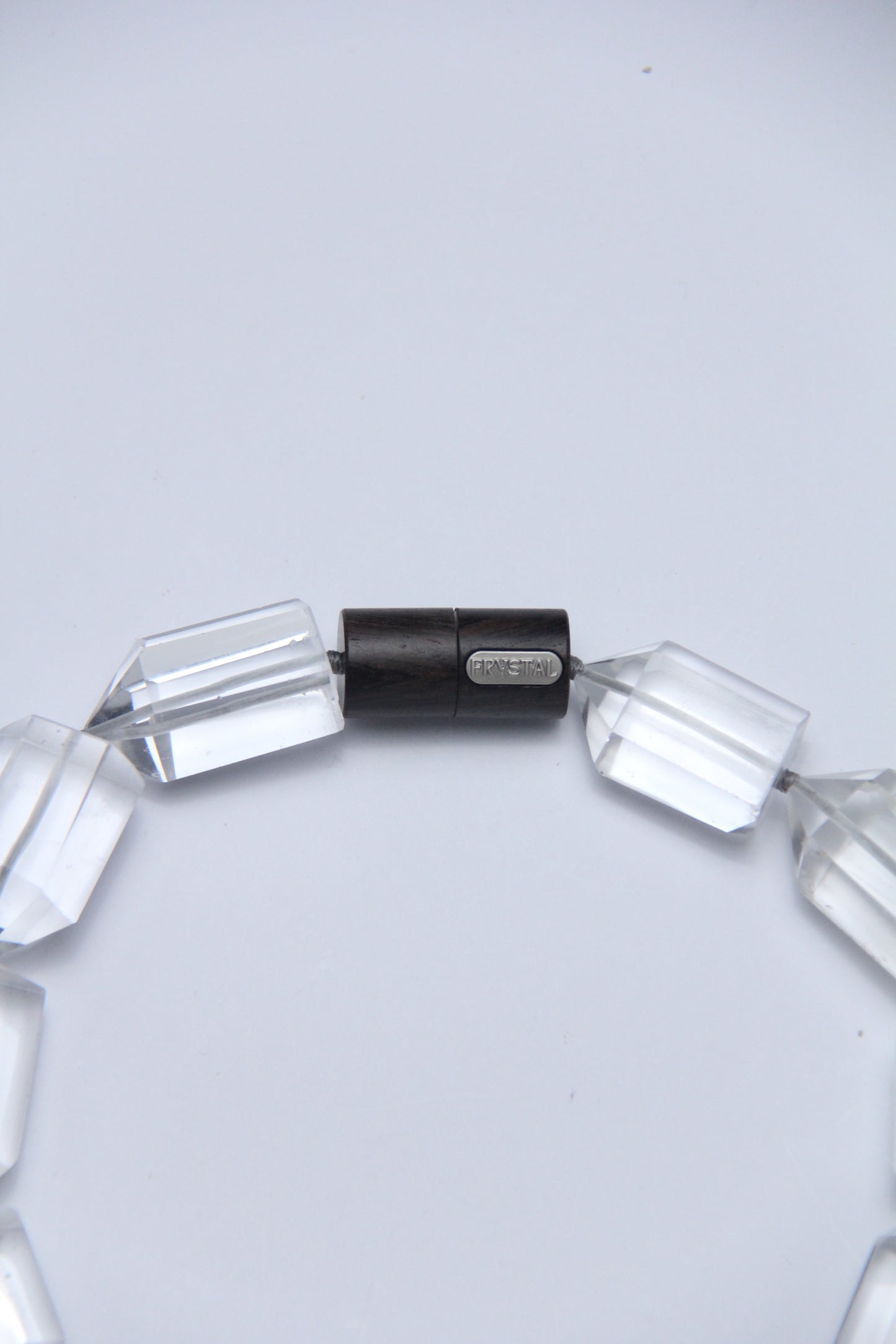 Necklace: pearls, quartz, ebony