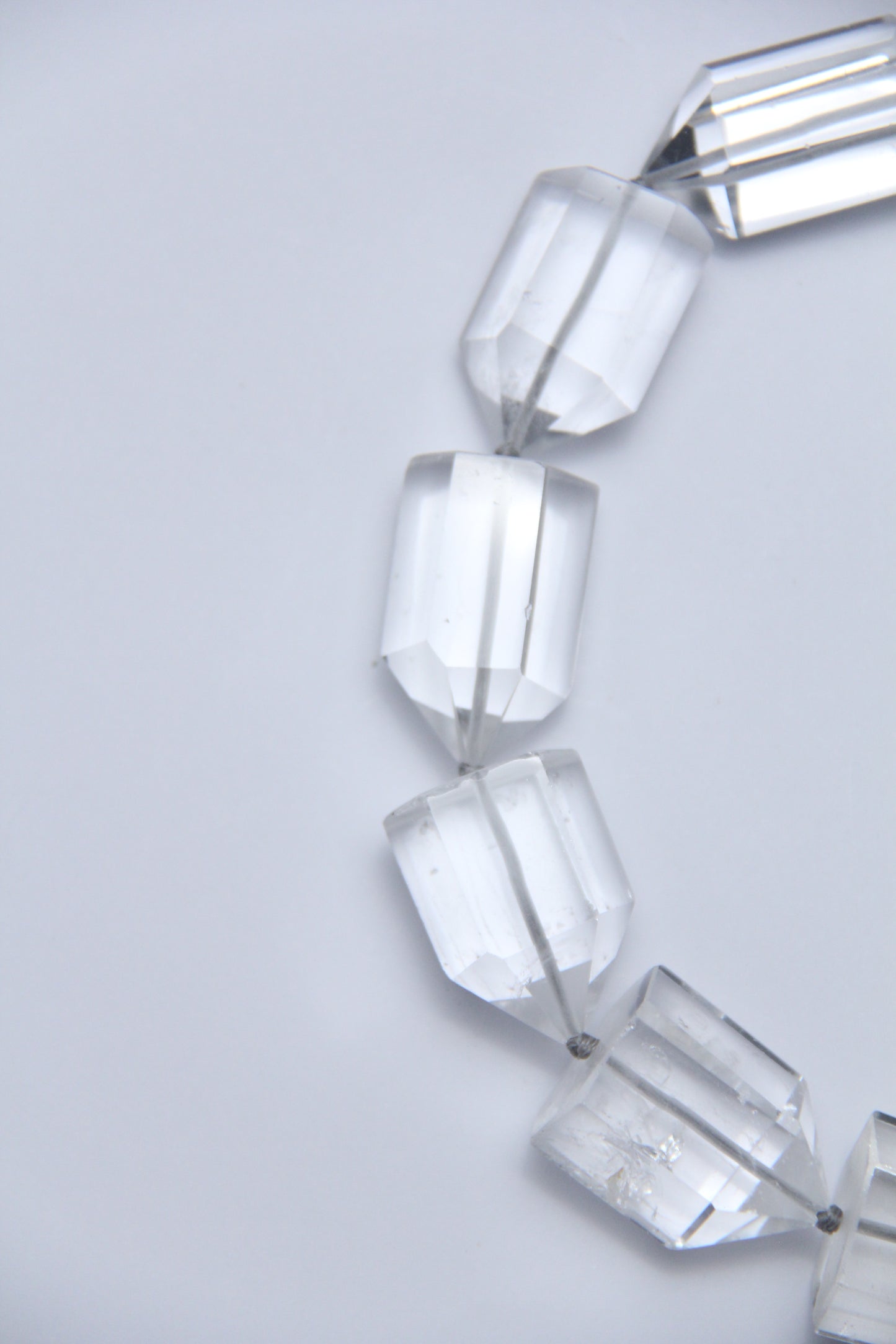 Necklace: pearls, quartz, ebony