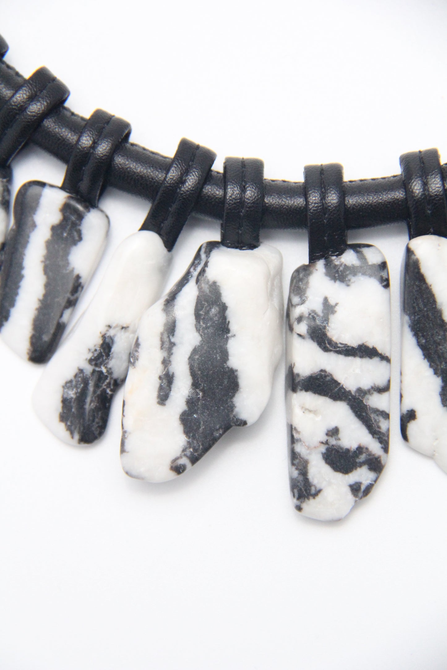 Necklace: zebra stone