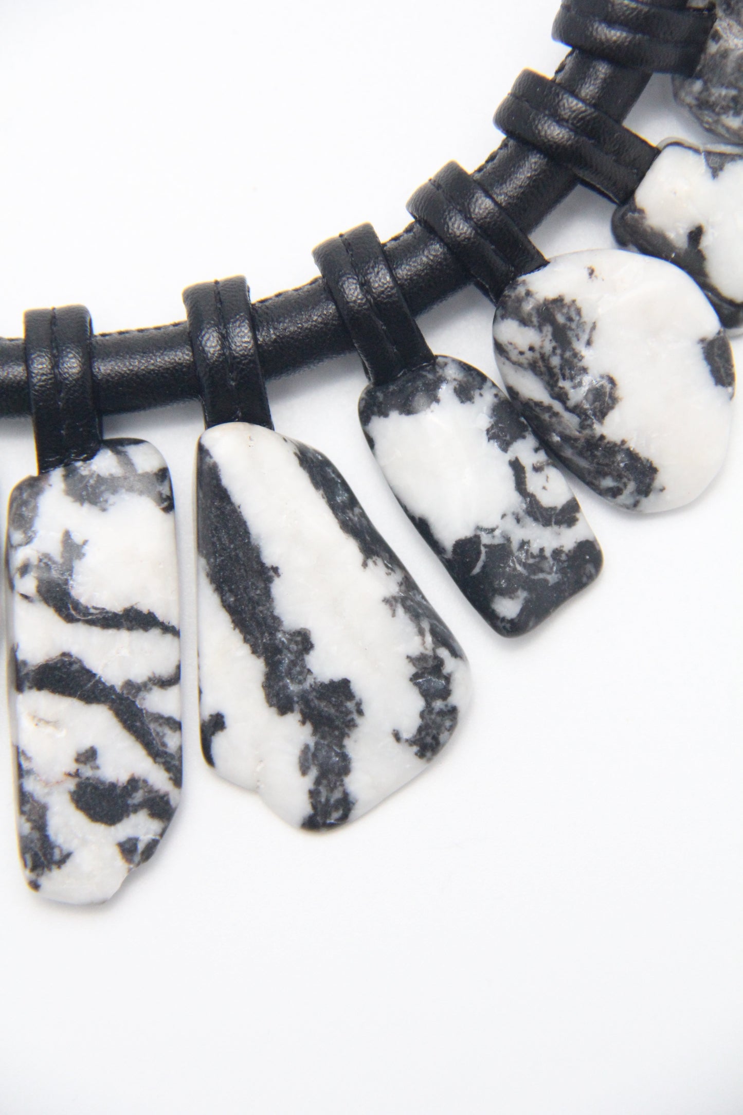 Necklace: zebra stone