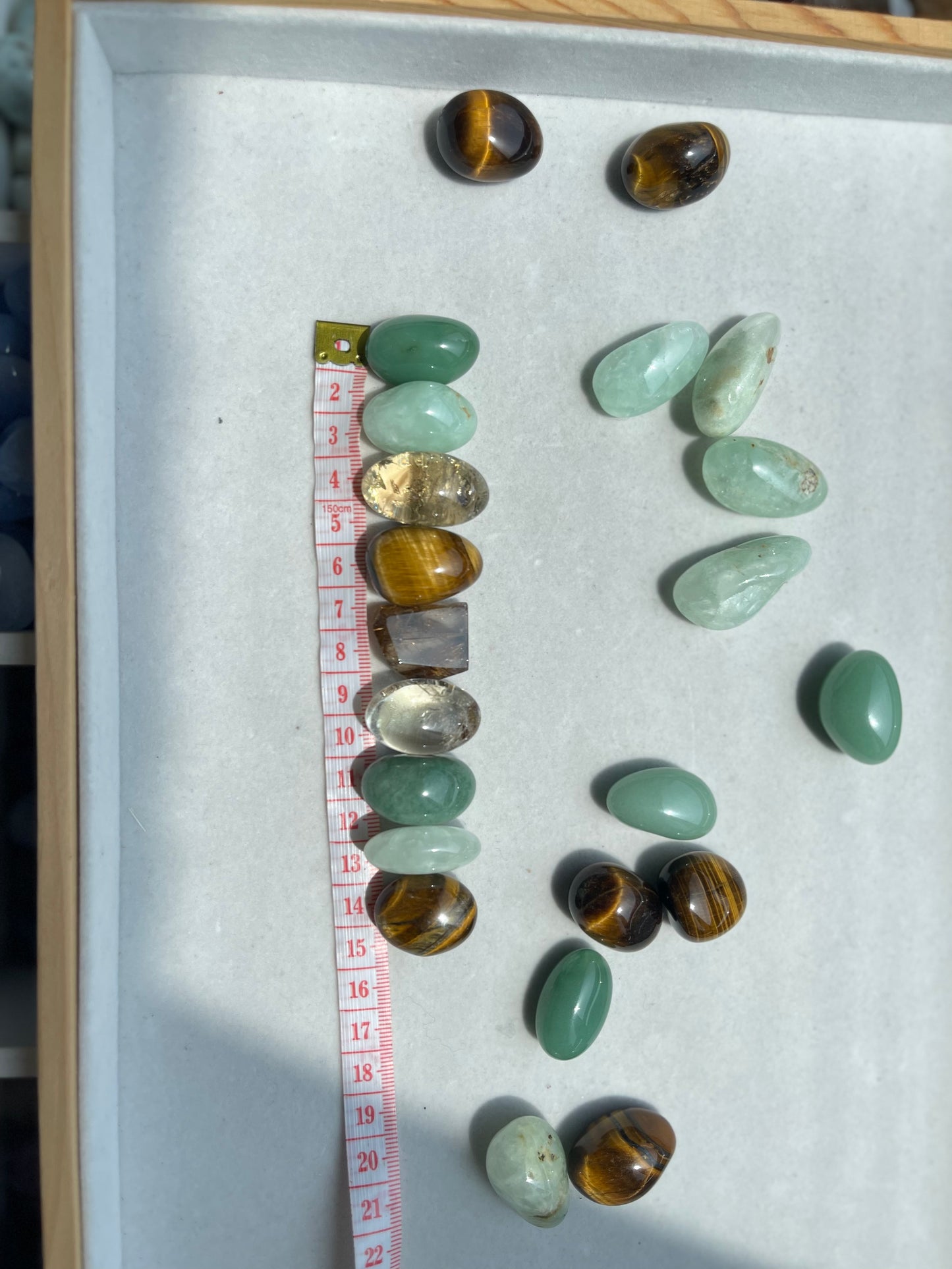 Bracelet:golden rutilated quartz, citrine, prehnite, green aventurine, tiger's eye