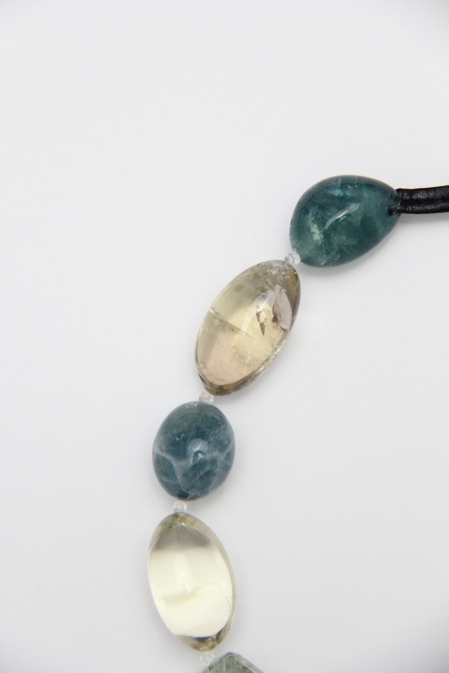 Necklace: citrine, fluorite