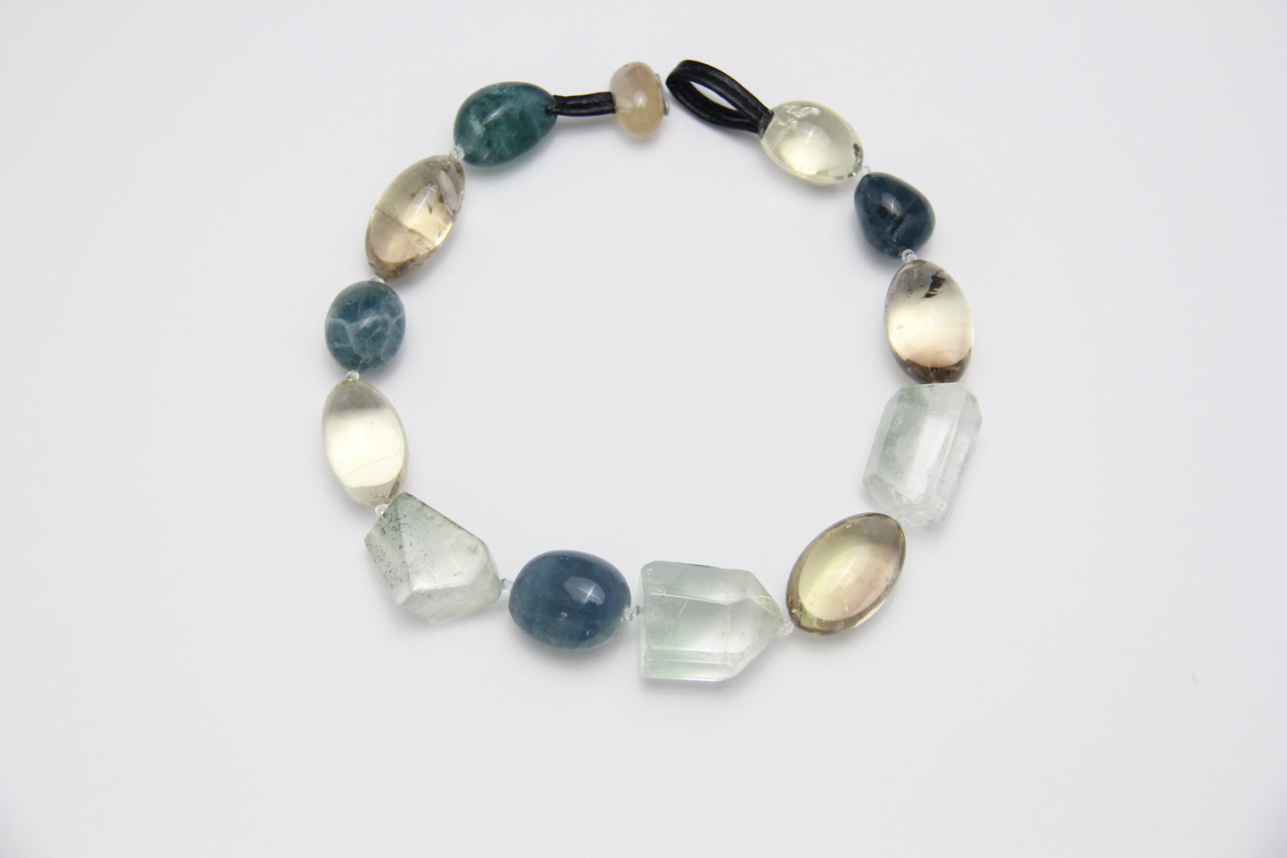 Necklace: citrine, fluorite