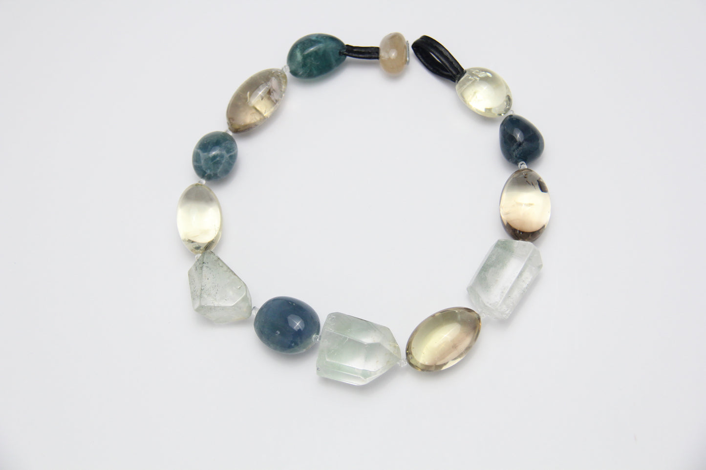 Necklace: citrine, fluorite