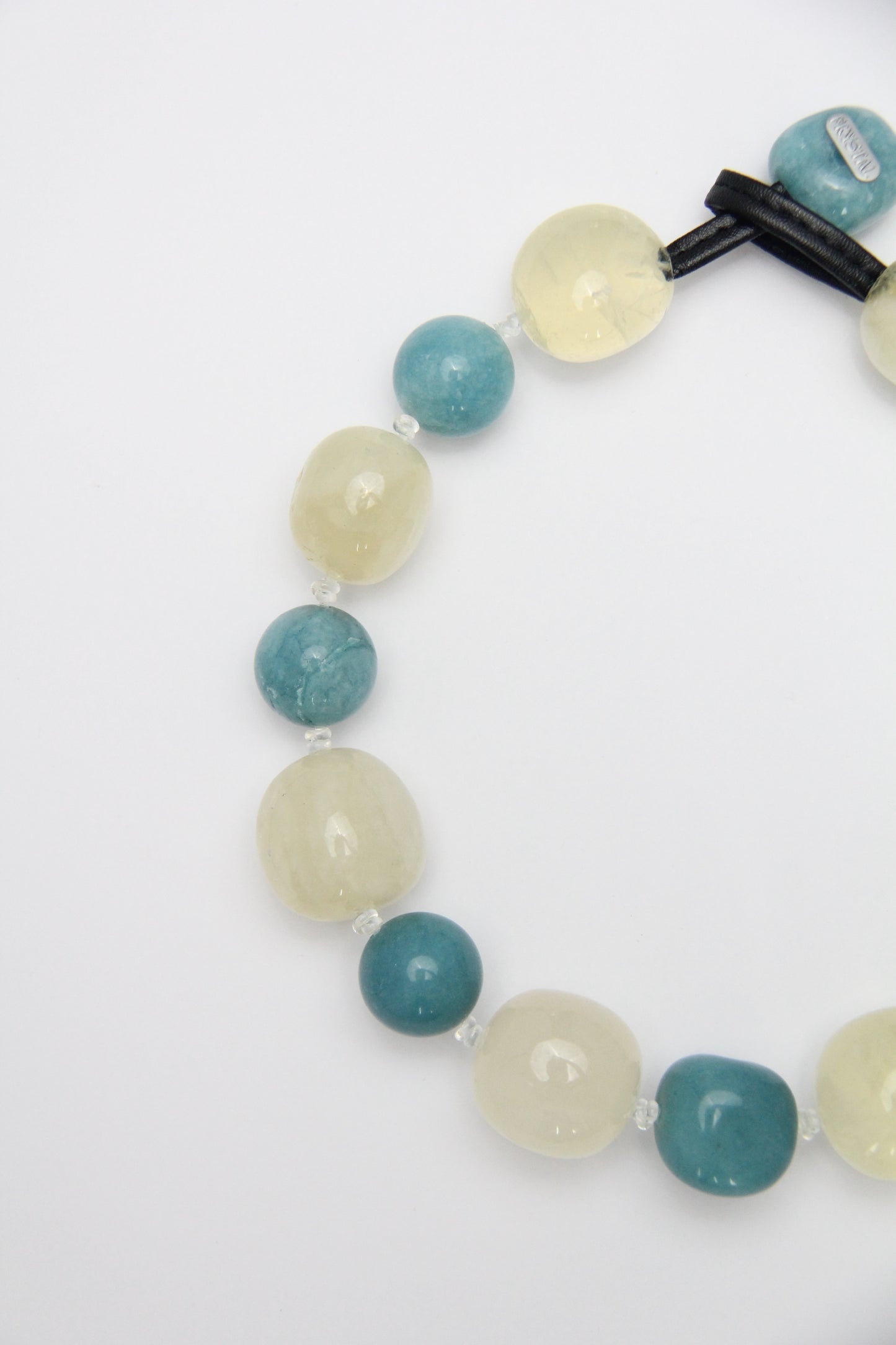 Necklace: citrine, blue chalcedony