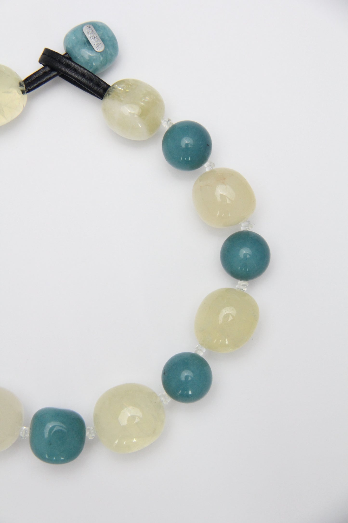 Necklace: citrine, blue chalcedony