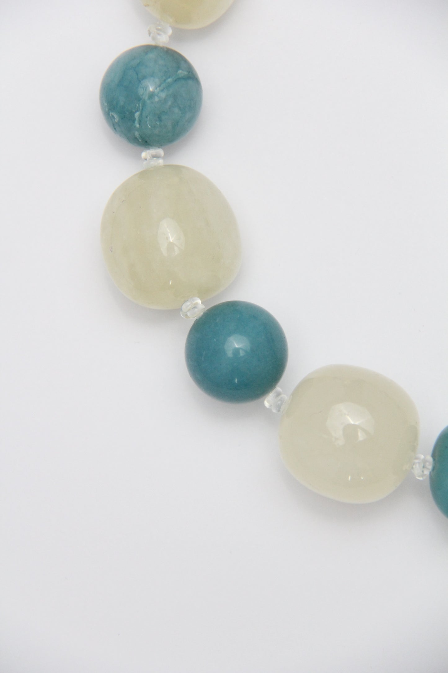 Necklace: citrine, blue chalcedony