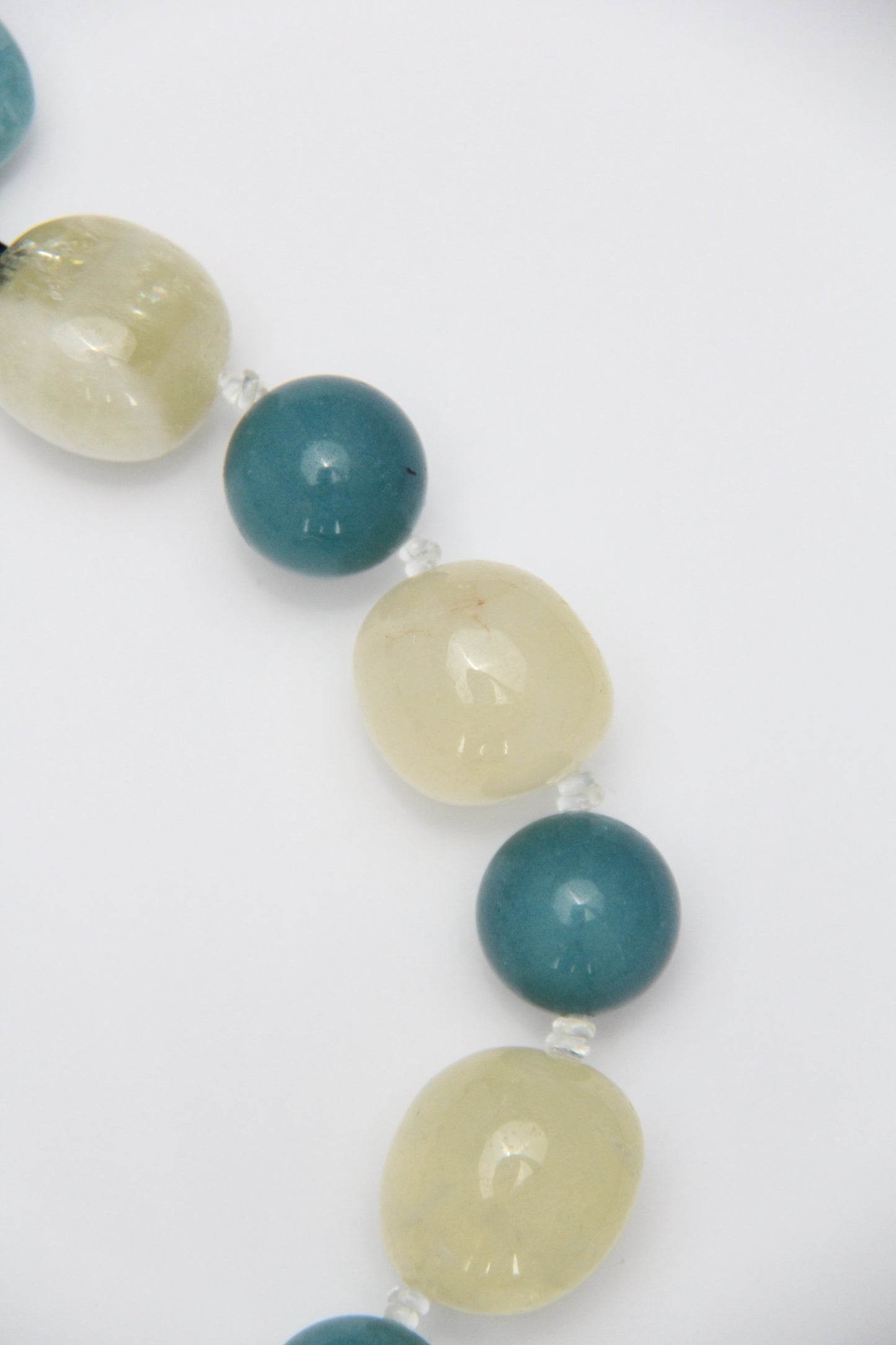 Necklace: citrine, blue chalcedony