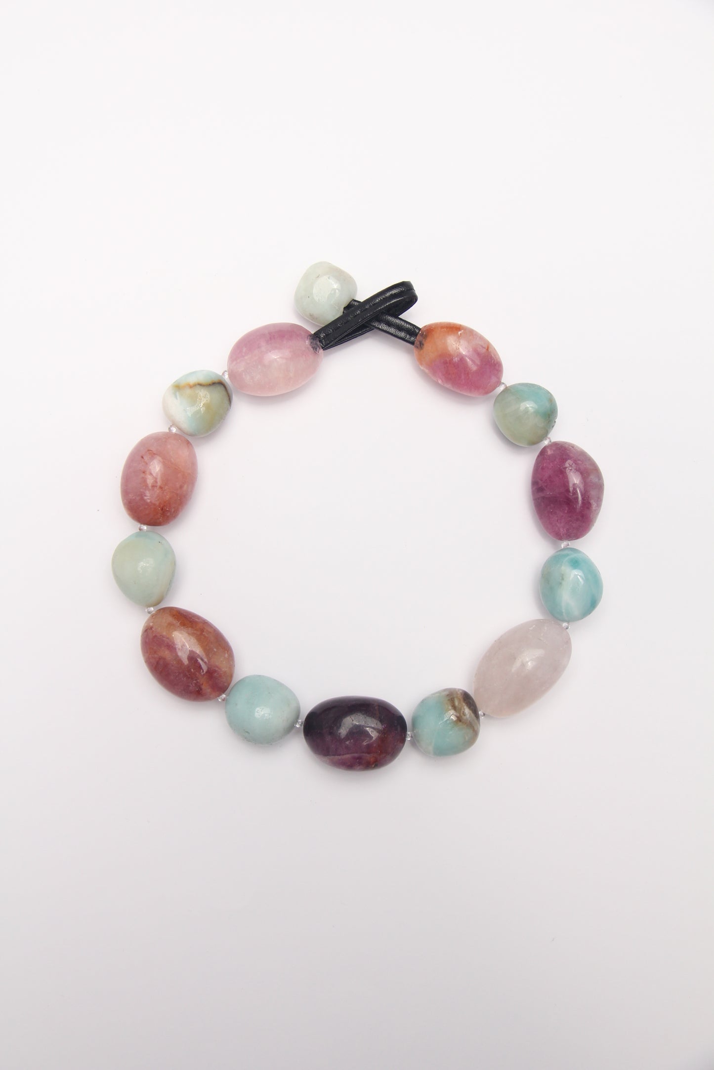 Necklace: fluorite, amazonite