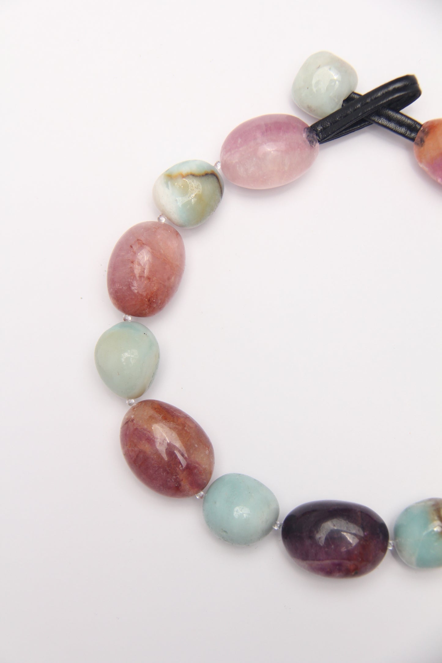 Necklace: fluorite, amazonite