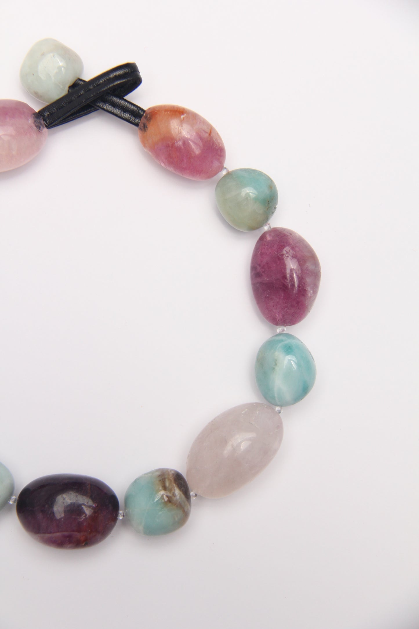 Necklace: fluorite, amazonite