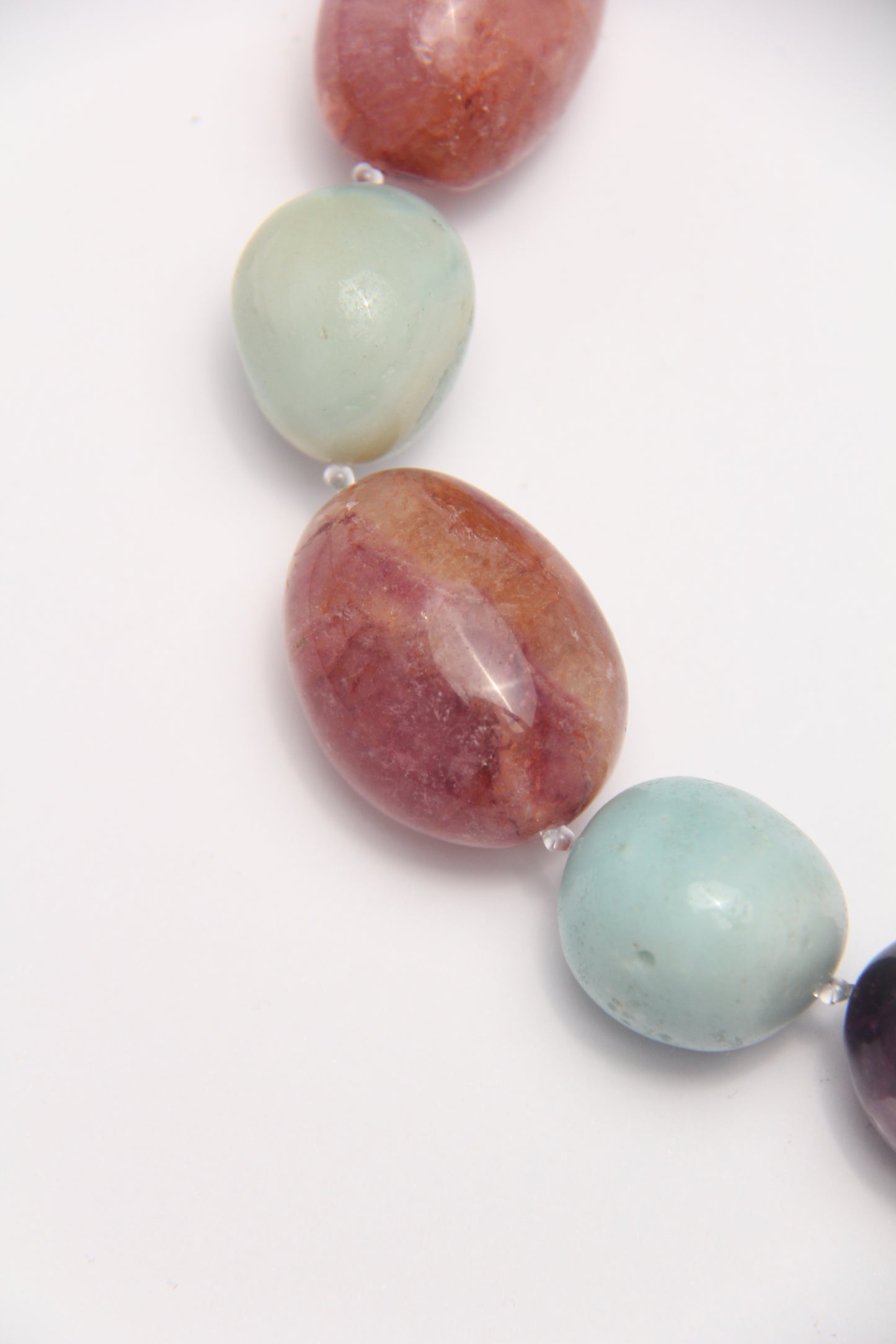 Necklace: fluorite, amazonite