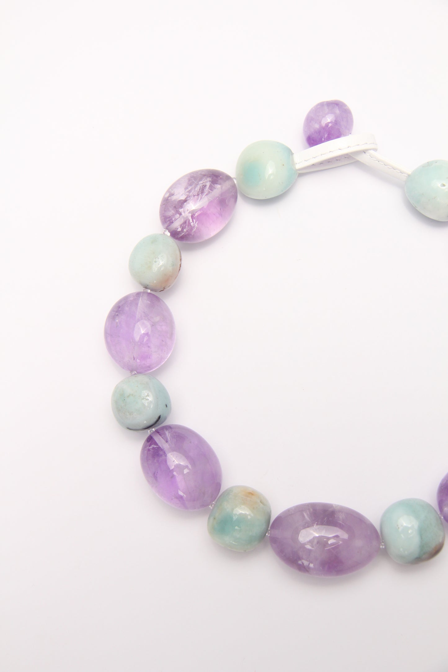 Necklace: amethyst, amazonite