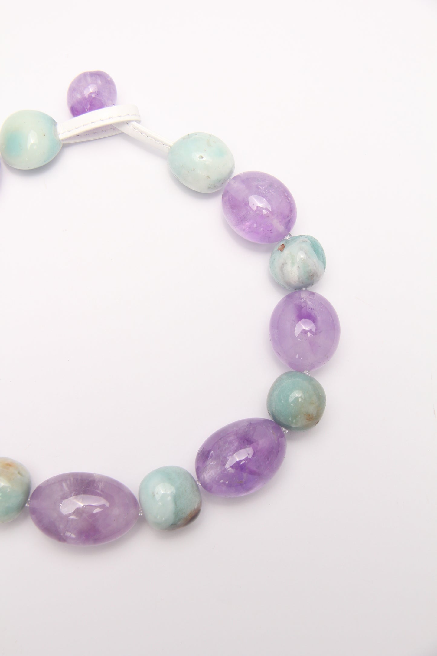 Necklace: amethyst, amazonite