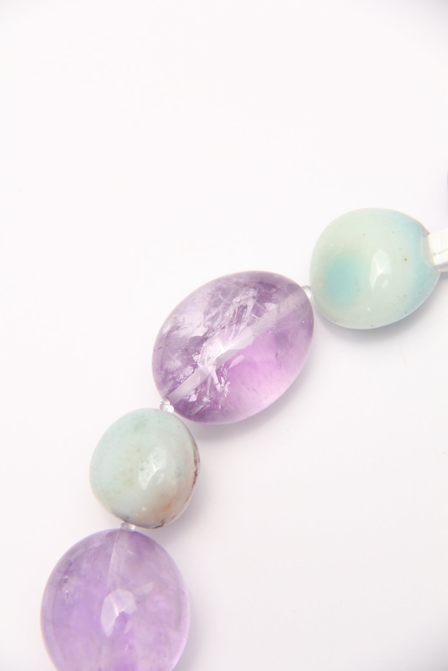 Necklace: amethyst, amazonite