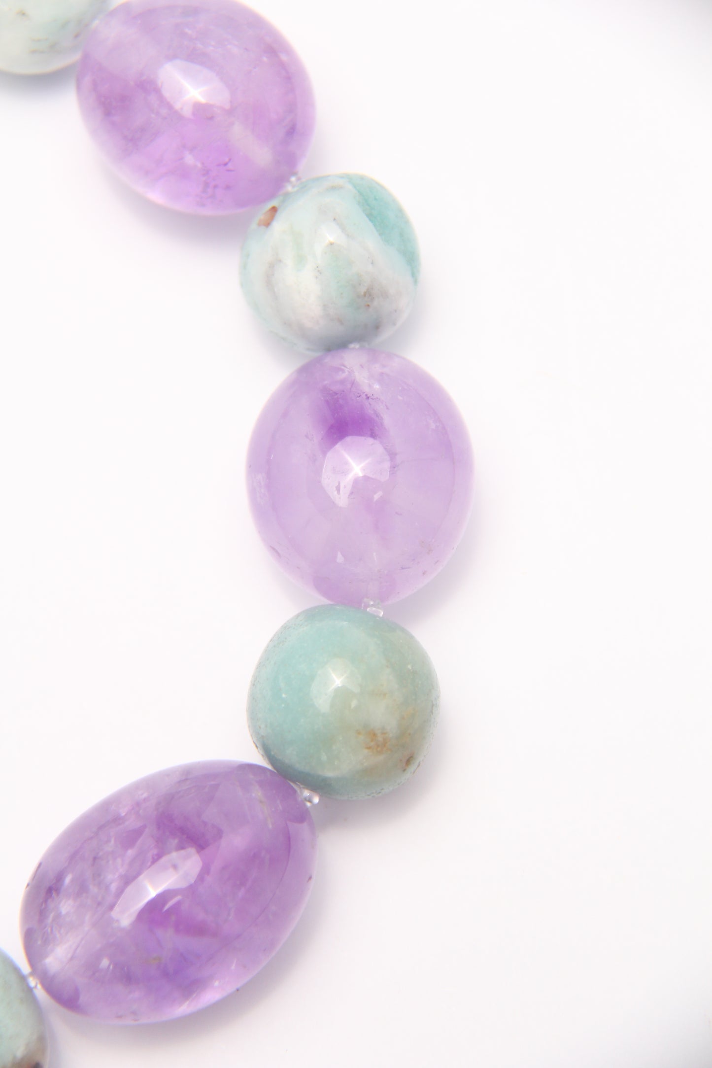 Necklace: amethyst, amazonite