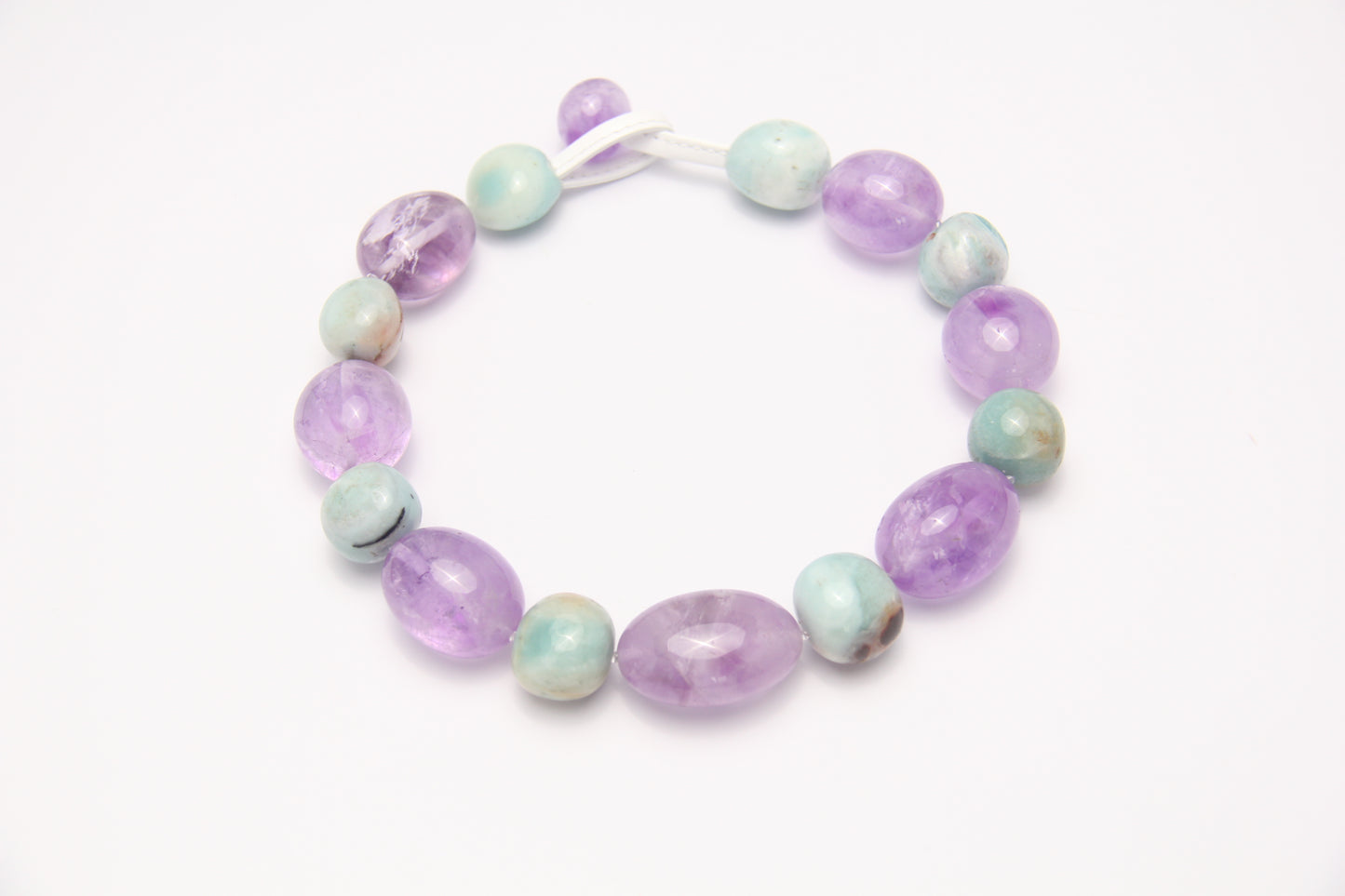 Necklace: amethyst, amazonite