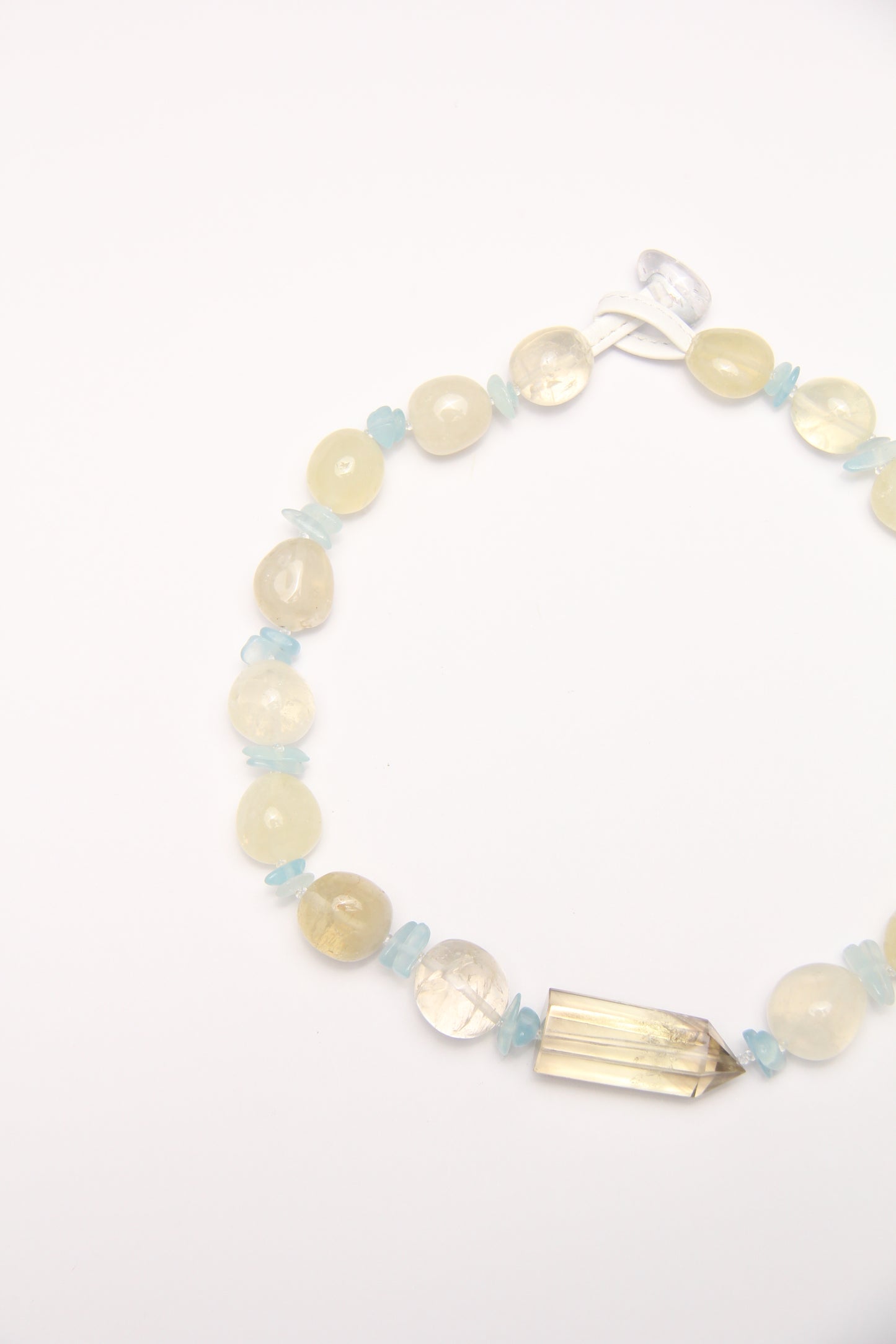 Necklace: citrine, aquamarine