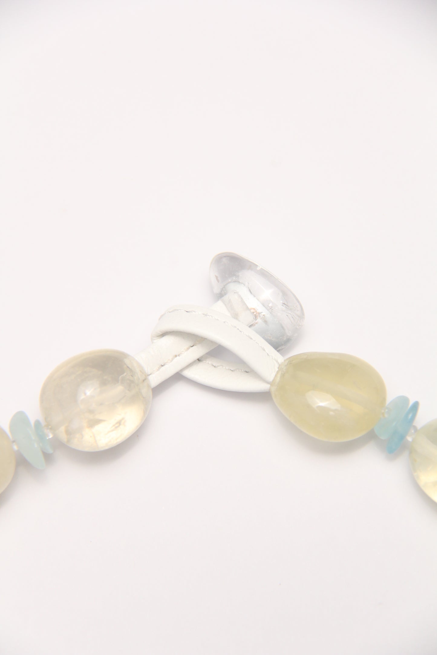 Necklace: citrine, aquamarine