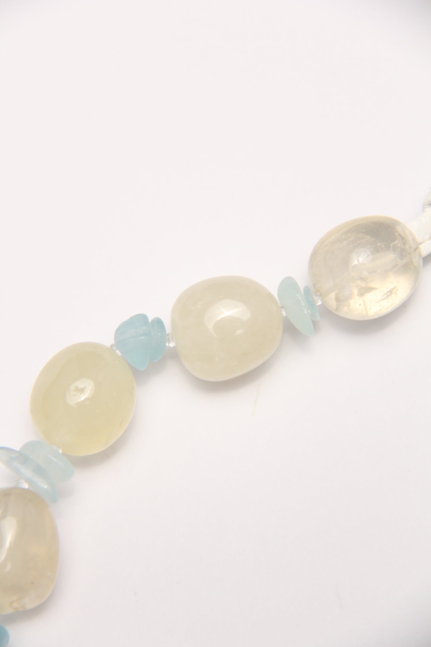 Necklace: citrine, aquamarine