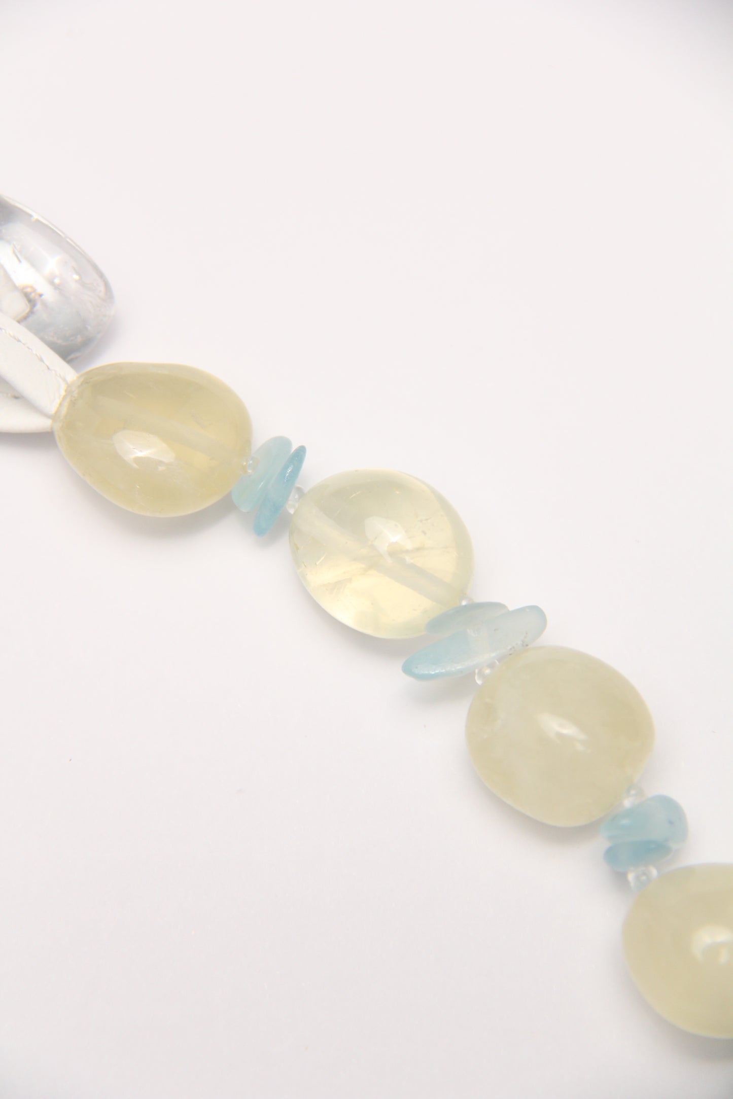 Necklace: citrine, aquamarine