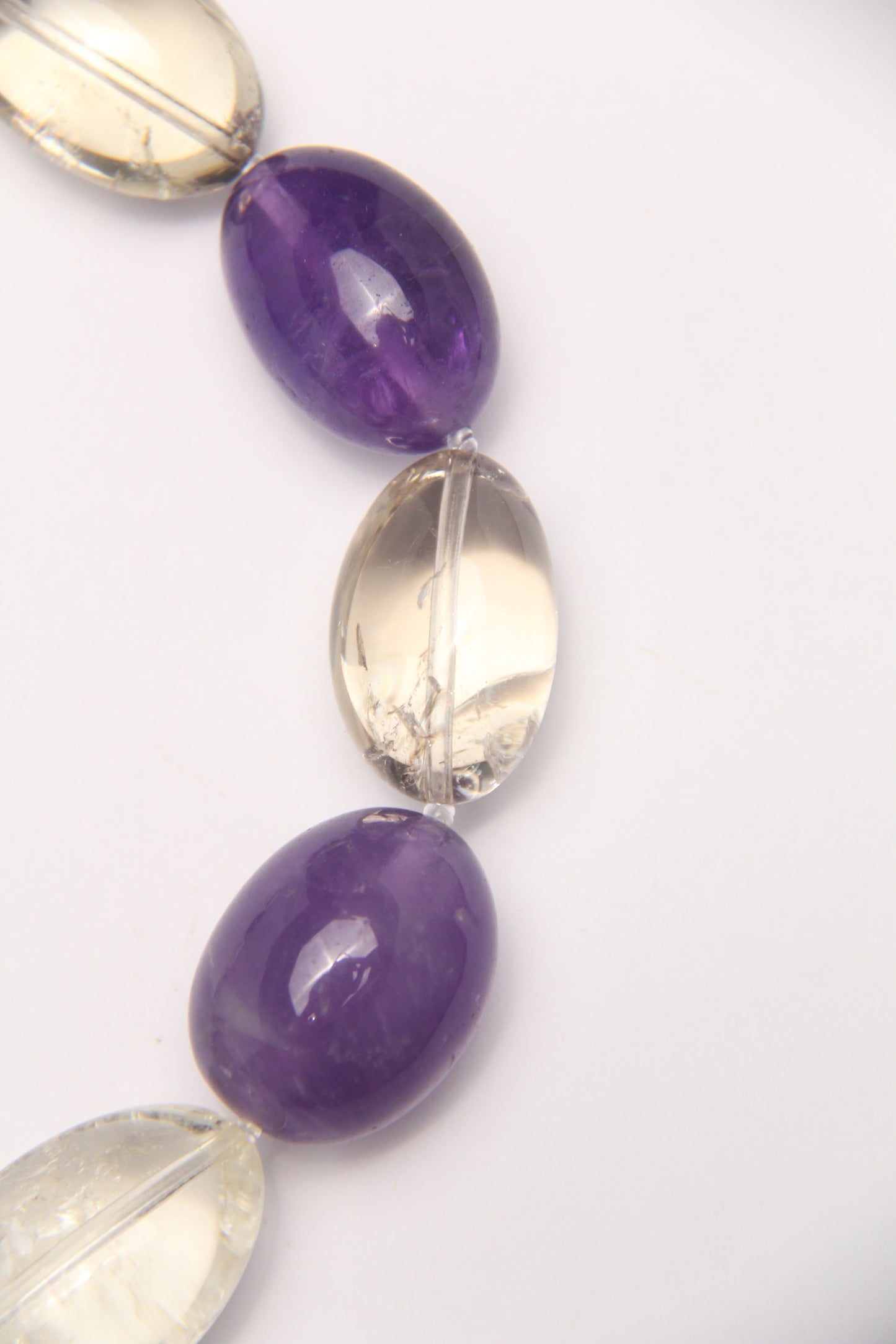 Necklace: citrine, amethyst