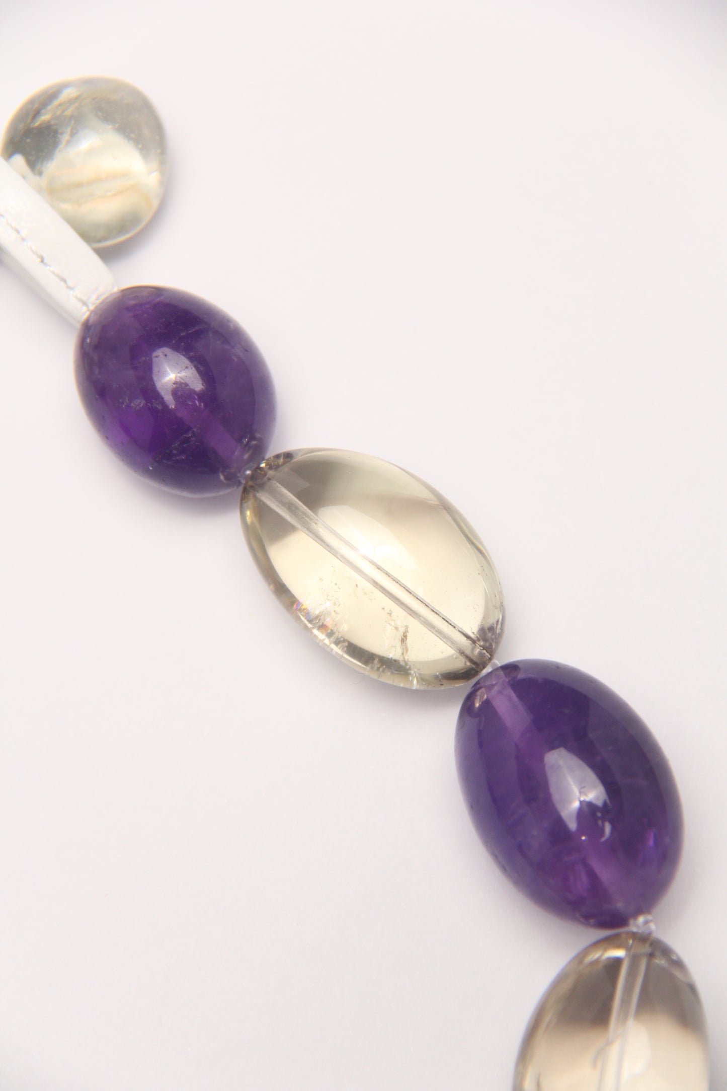 Necklace: citrine, amethyst