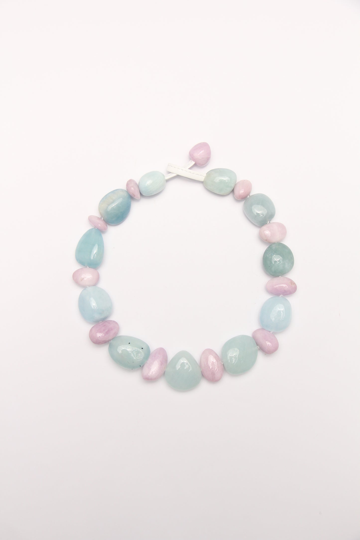 Necklace: aquamarine, kunzite