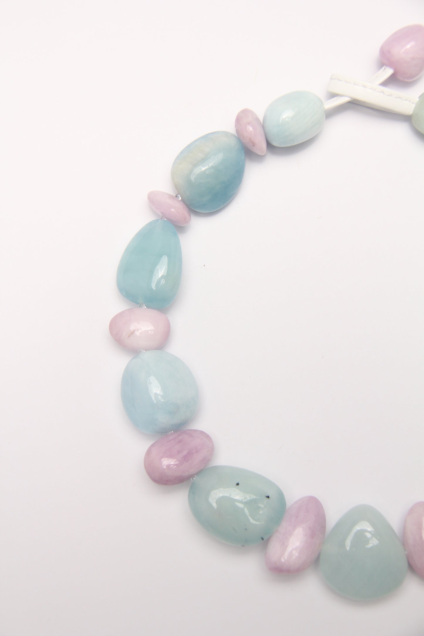 Necklace: aquamarine, kunzite