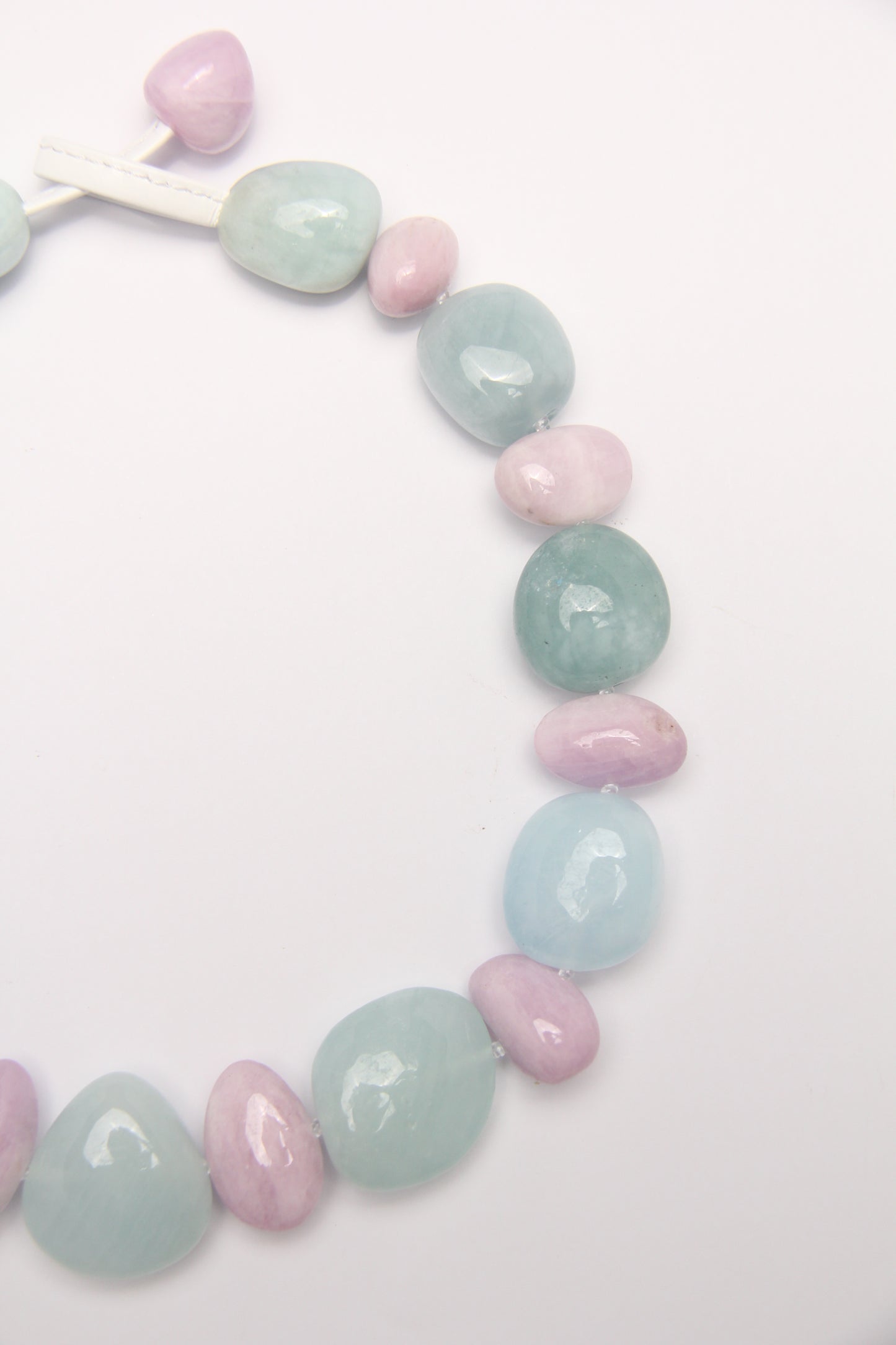 Necklace: aquamarine, kunzite