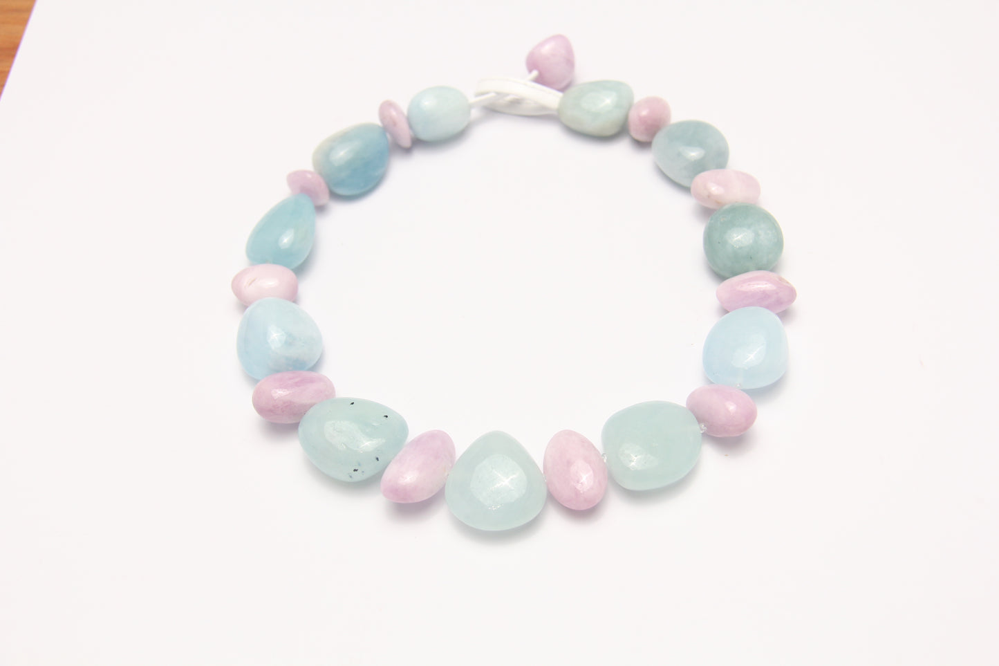 Necklace: aquamarine, kunzite