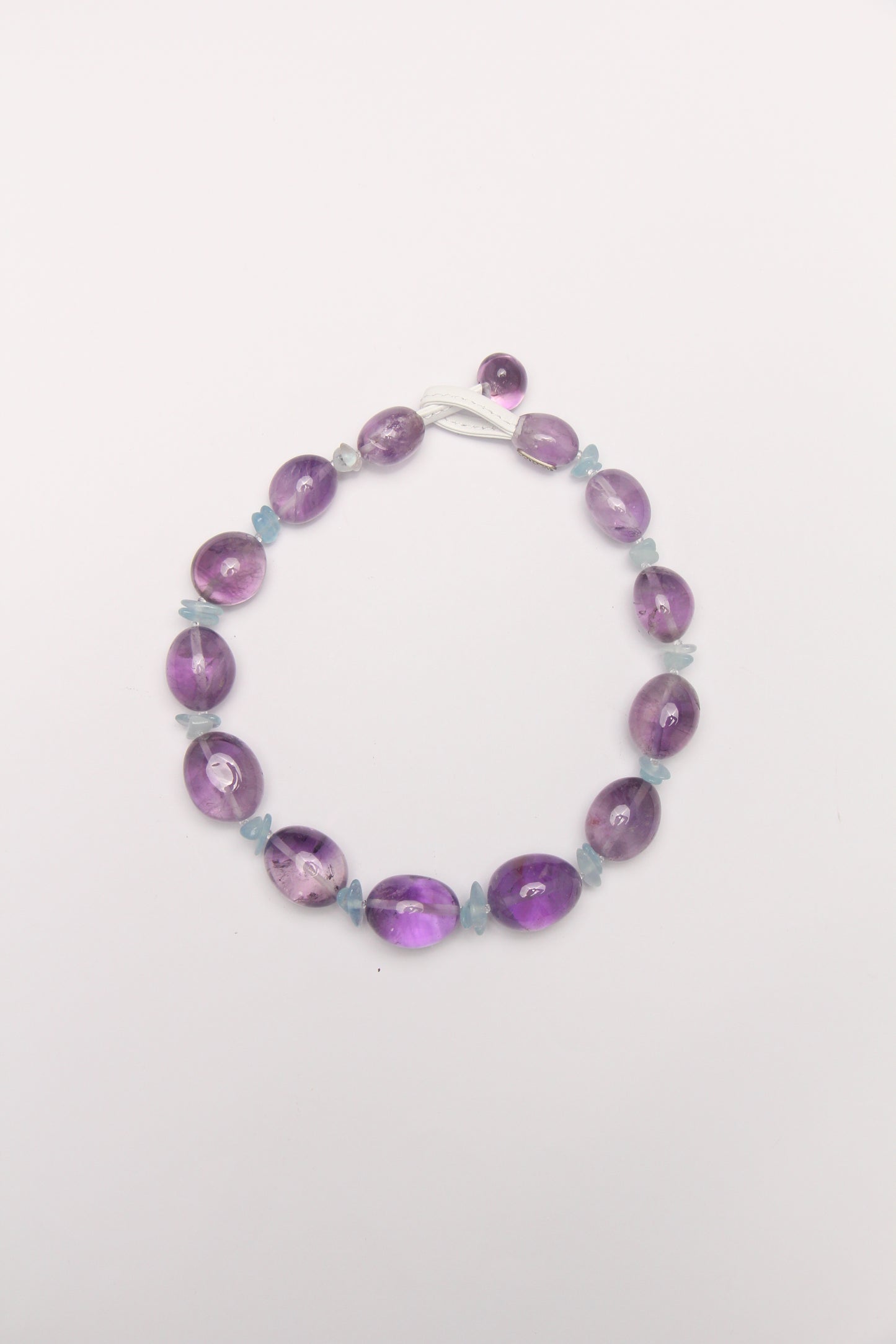 Necklace: amethyst, aquamarine