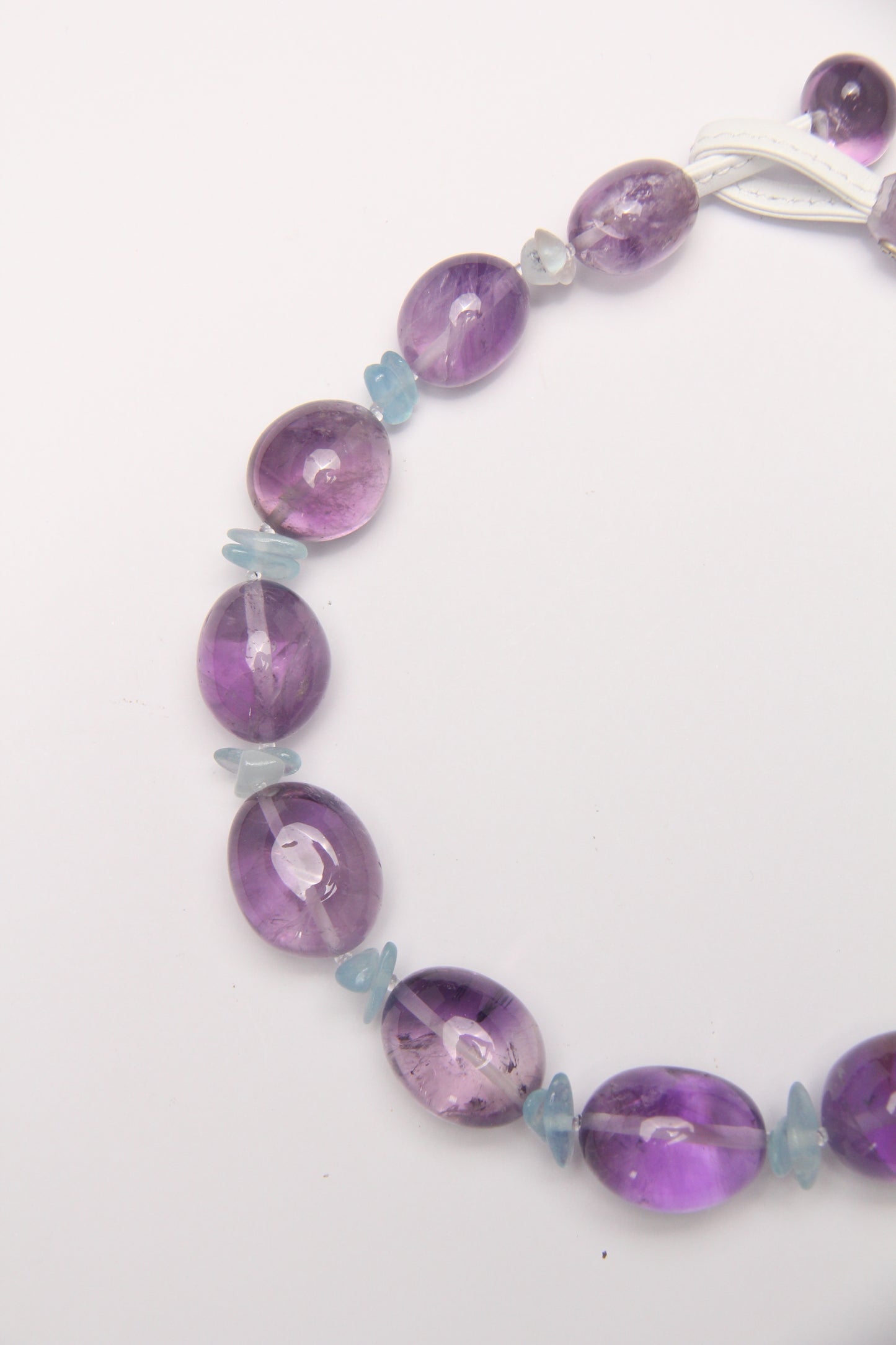 Necklace: amethyst, aquamarine