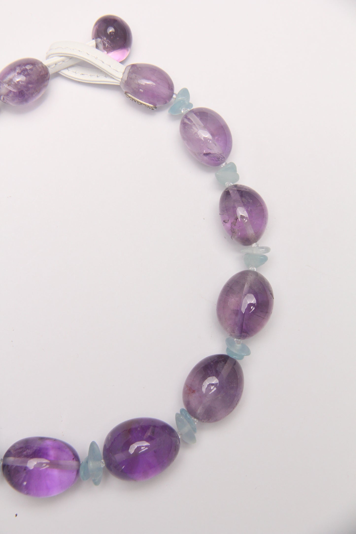 Necklace: amethyst, aquamarine